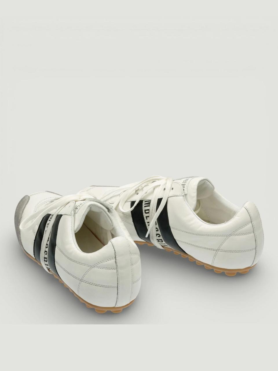 sneakers soccer 30519 BIANCO NERO BIKKEMBERGS
