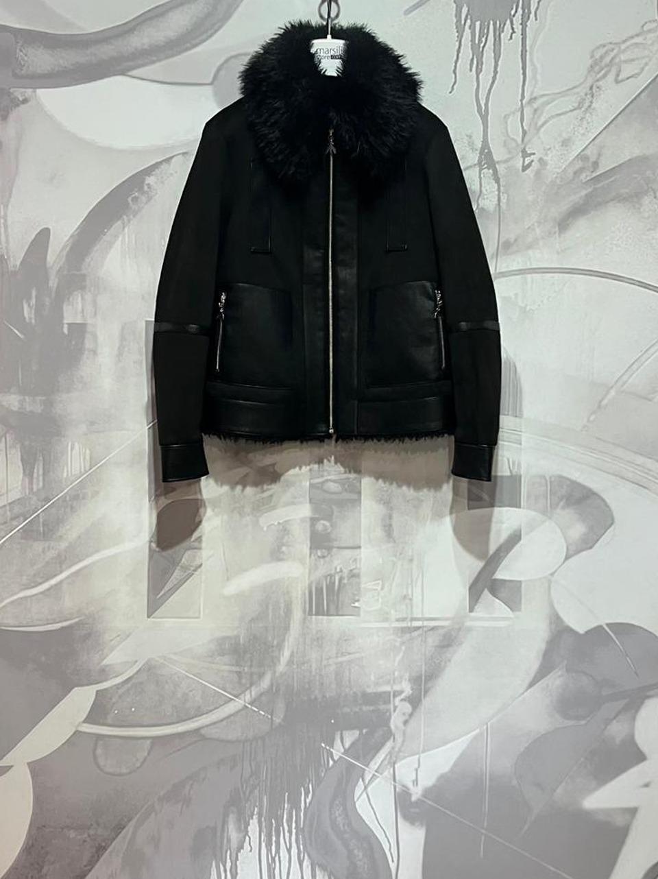 ecoshearling reversibile 2O0176 nero Patrizia pepe