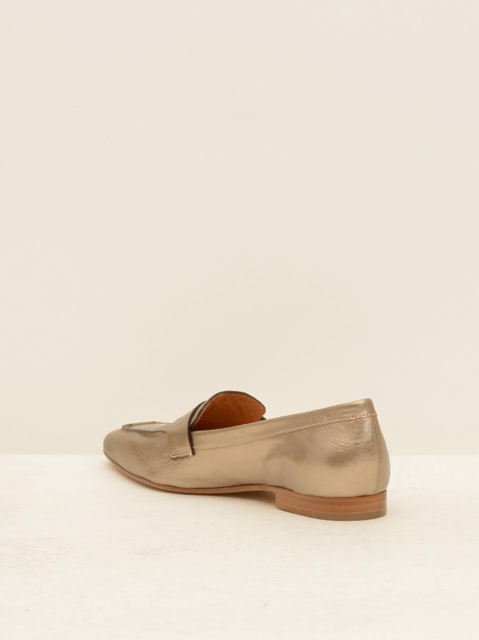 mocassino con fibbia taglio vivo 240647. OLD GOLD MARA BINI