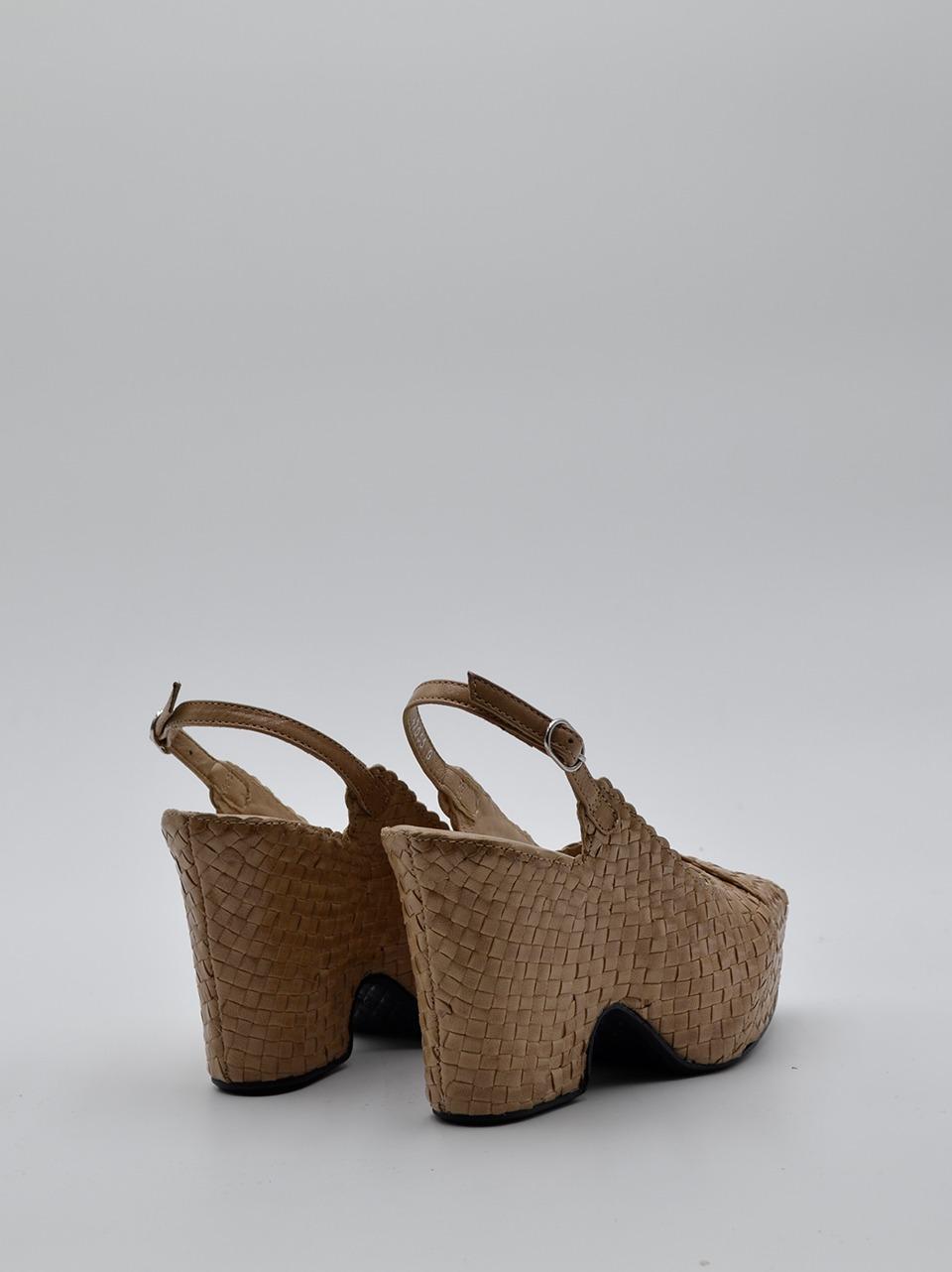 sandalo zeppa incrociato 11363 TAUPE PONS QUINTANA