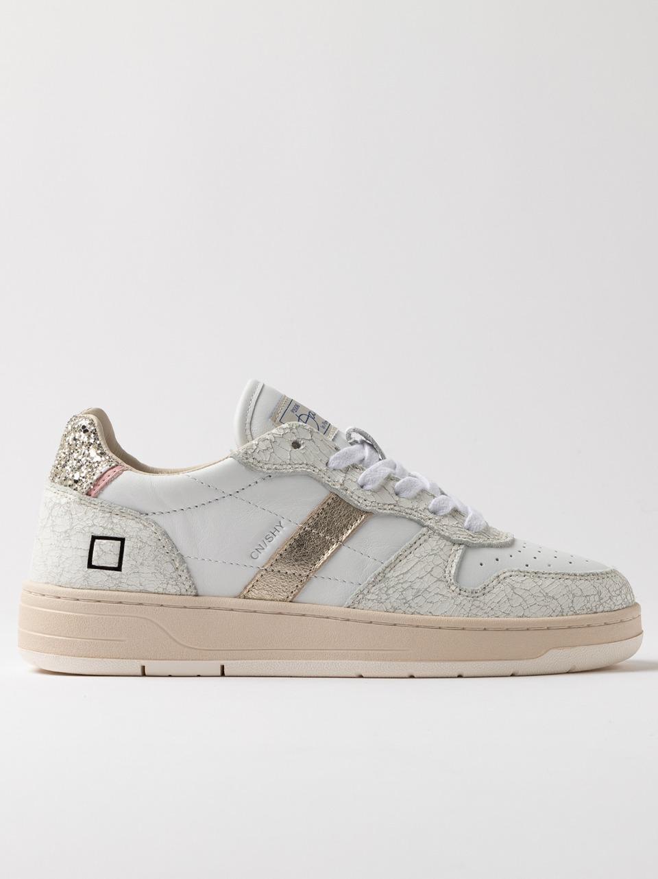 sneakers court2.0 CR-SH-GP BIANCO PLATINO D.A.T.E