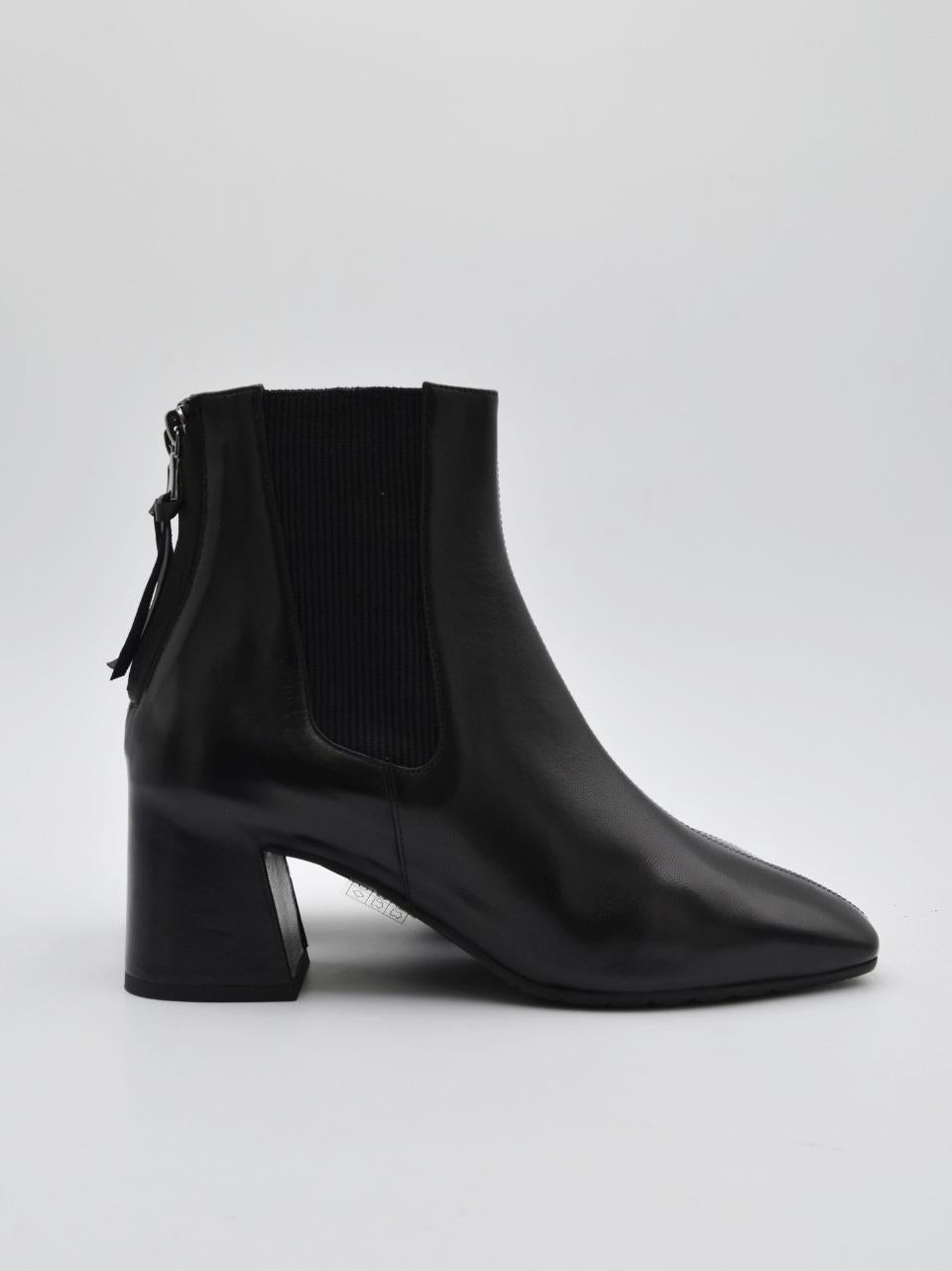 beatles tacco h 50mm zip posteriore V446 NERO MARA BINI