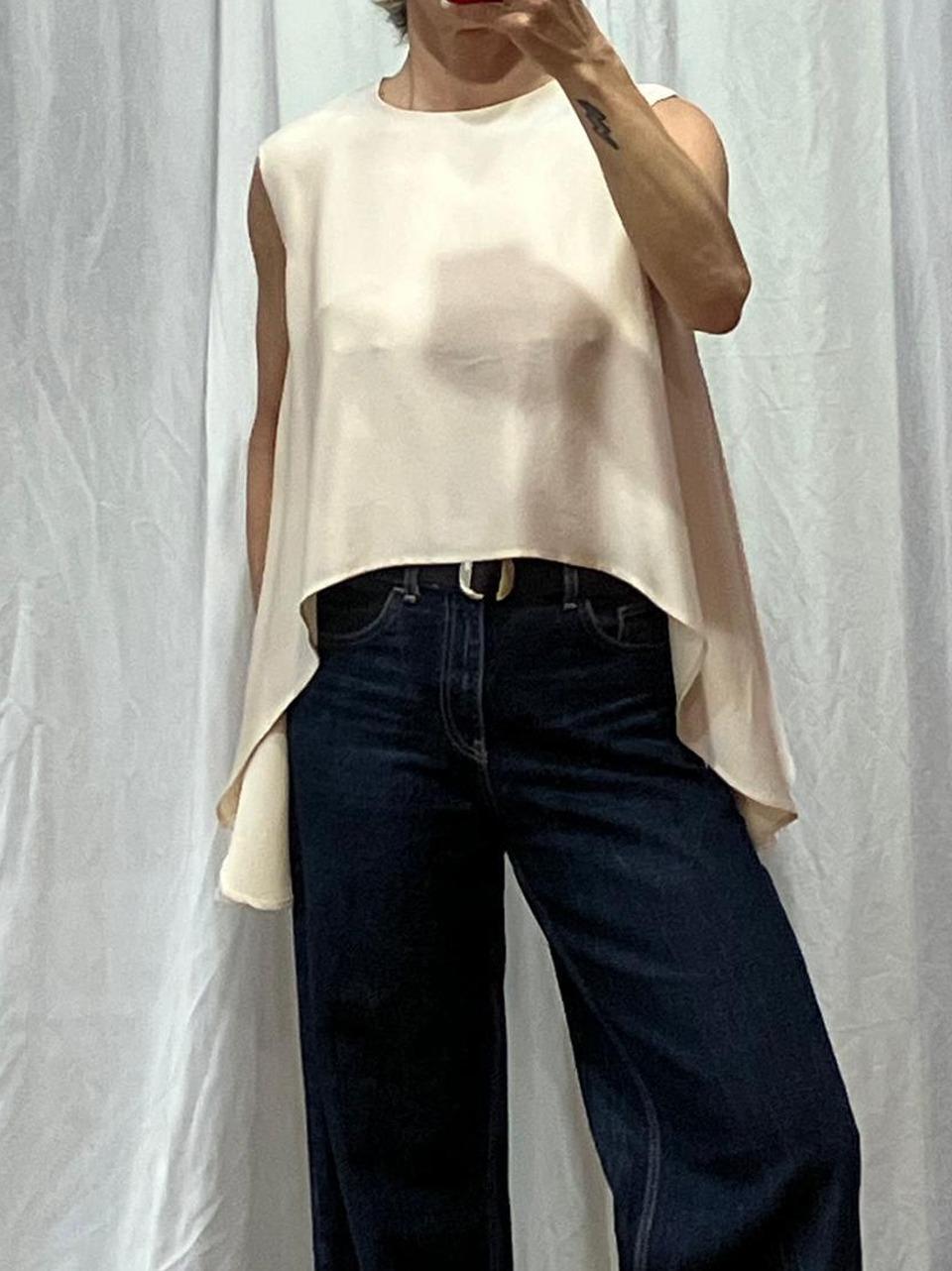 top con punte in raso 0048 A ELEh