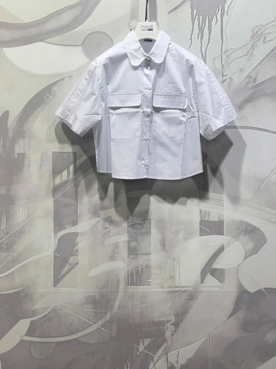 camicia mezza manica cropped 8429 BI COLMAR