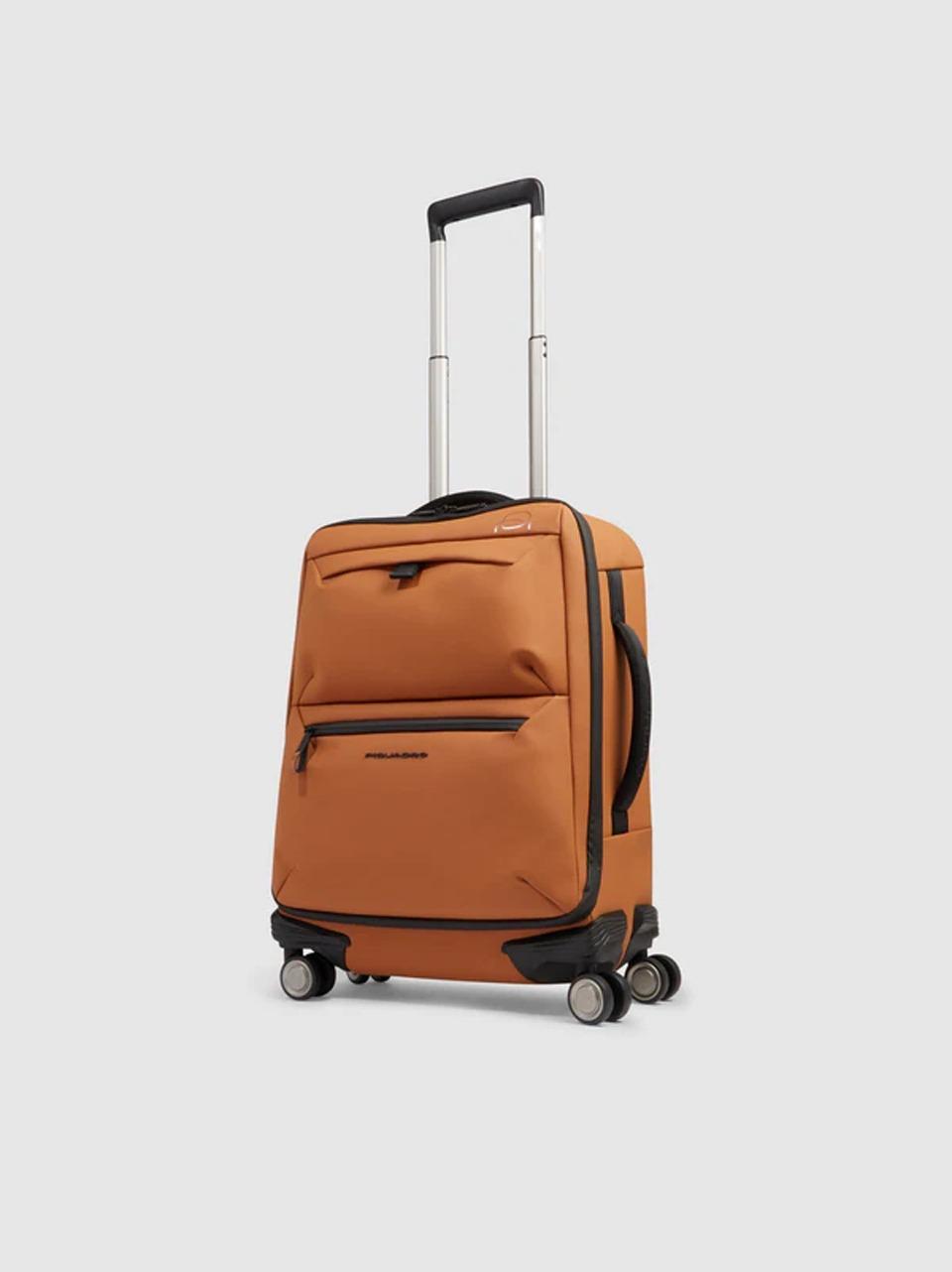 valigia trolley da cabina gommata BV6377C2OW CUOIO PIQUADRO