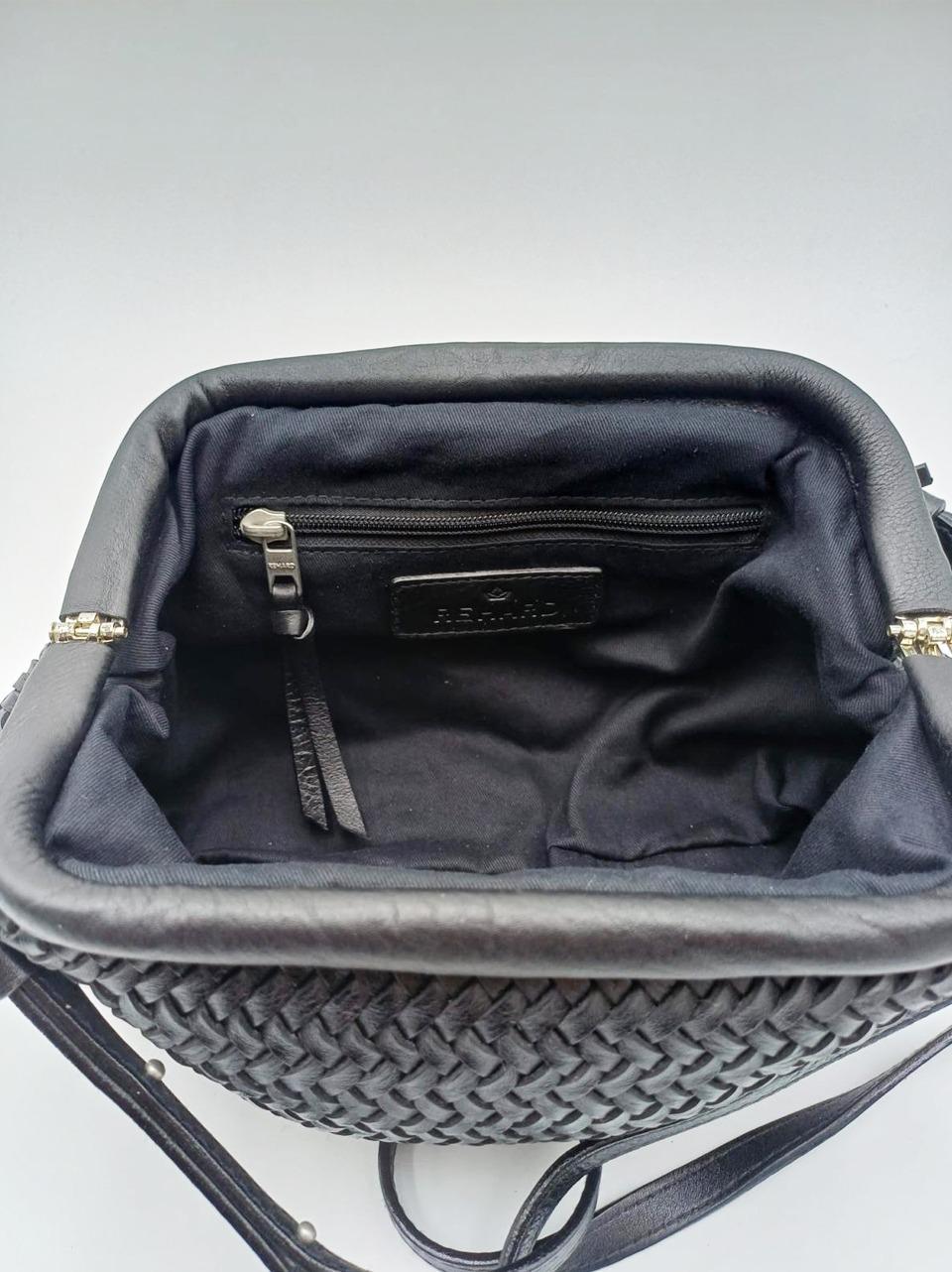 borsa a spalla intrecciata 1104 NERO REHARD