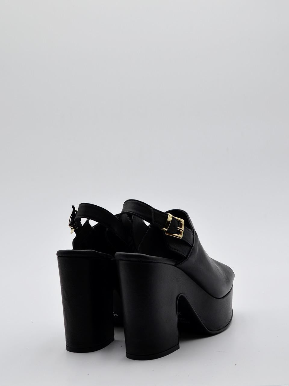 sabot con plato' e laccio posteriore DE25-150 NERO MICHAEL DASS