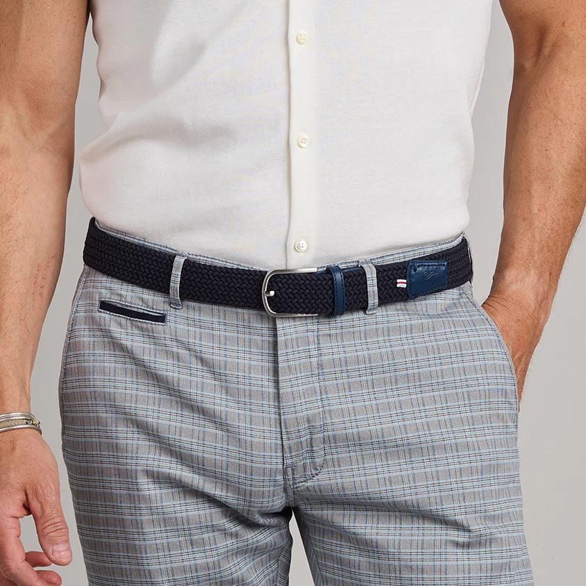 contura elasticizata intrecciata GSTAAD BLU SCURO LA BOUCLE