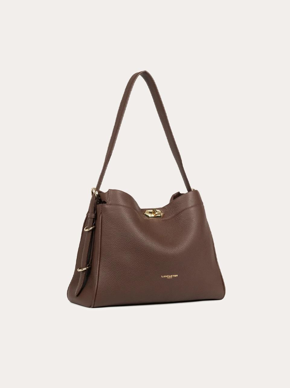 borsa shopping con chiusura 572106 MARRONE LANCASTER
