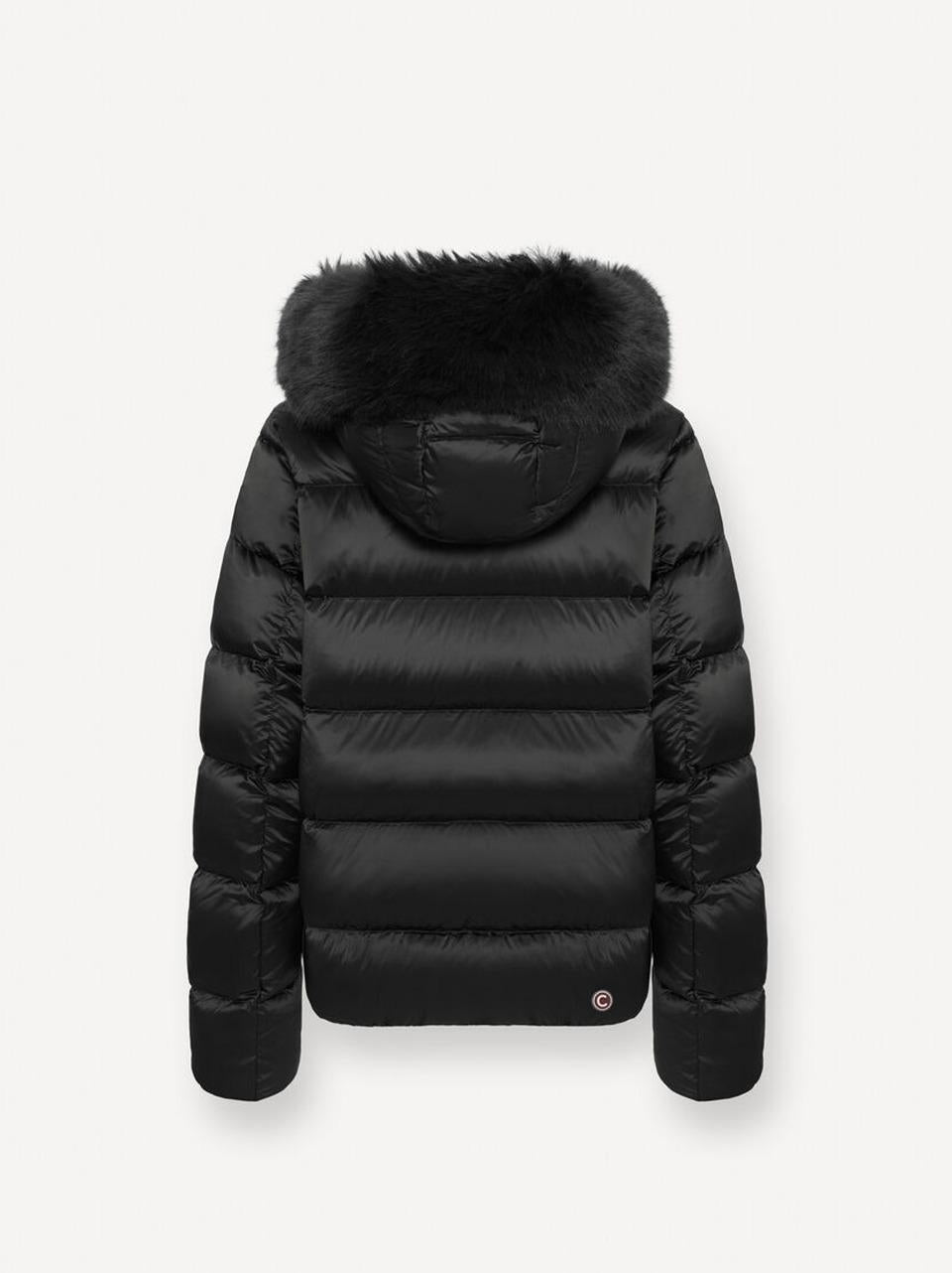 piumino bomber cappuccio ecopelliccia 2216E N COLMAR