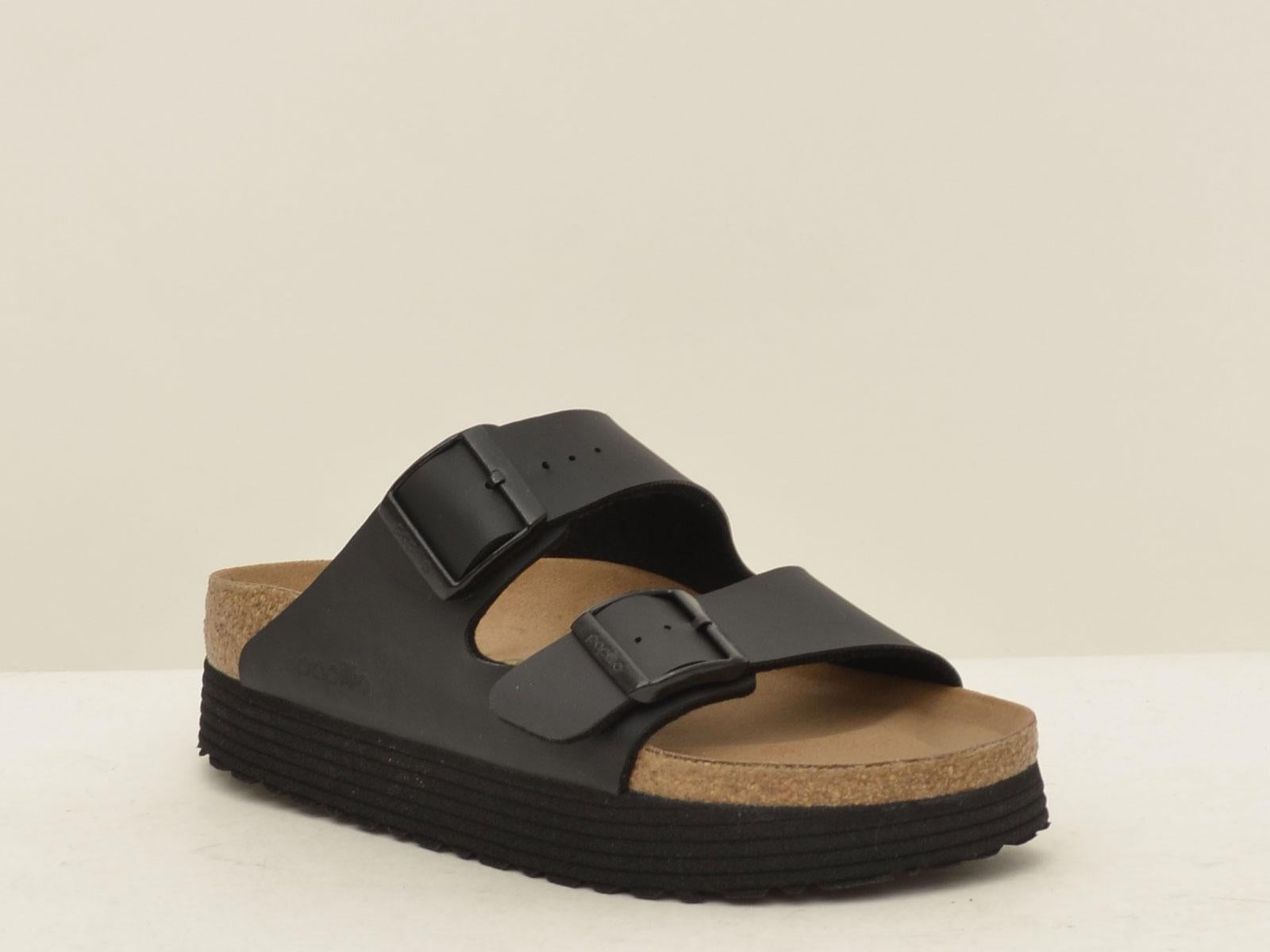 sabot arizona ARIZONA1018520 GROVED BLACK BIRKENSTOCK