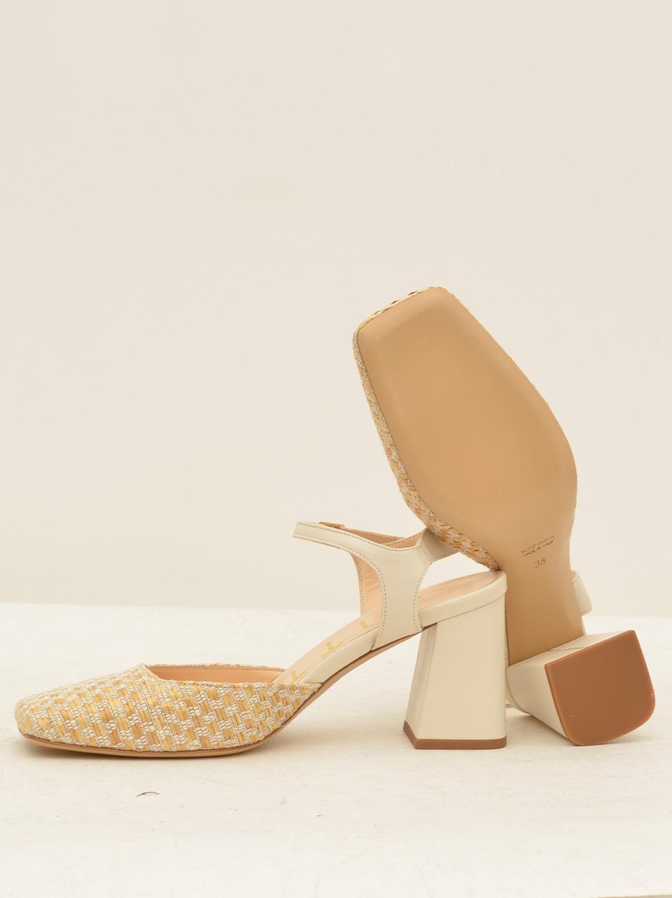 chanel rafia tacco 70 1707 NATURE MATTEO PITTI