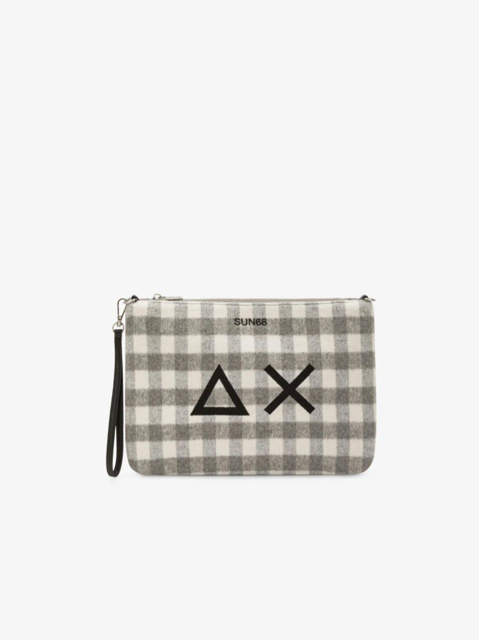 borsa pochette tartan CPX452012 GRIGIO SUN 68