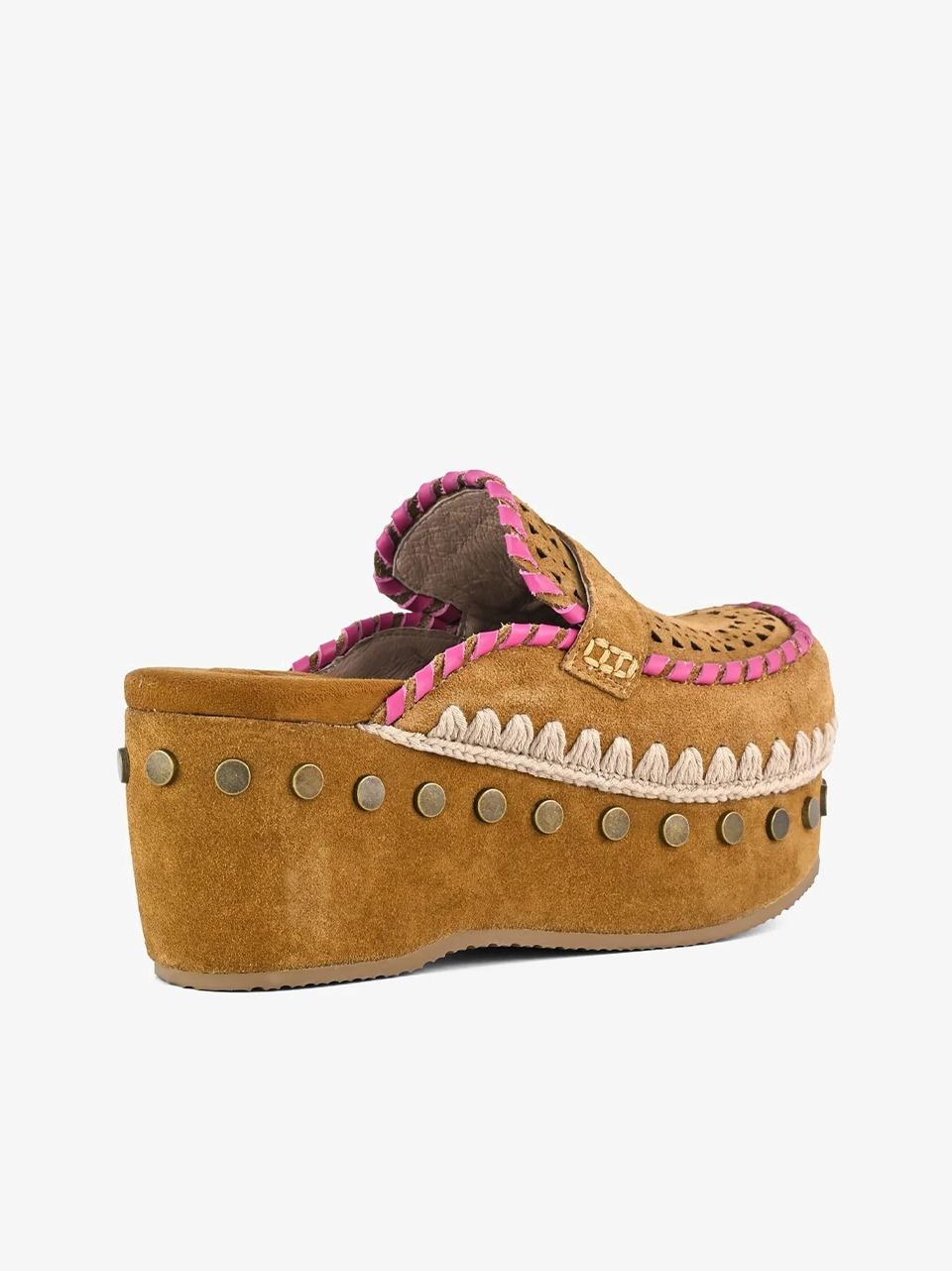sabot con infilature 611004A COGNAC MOU