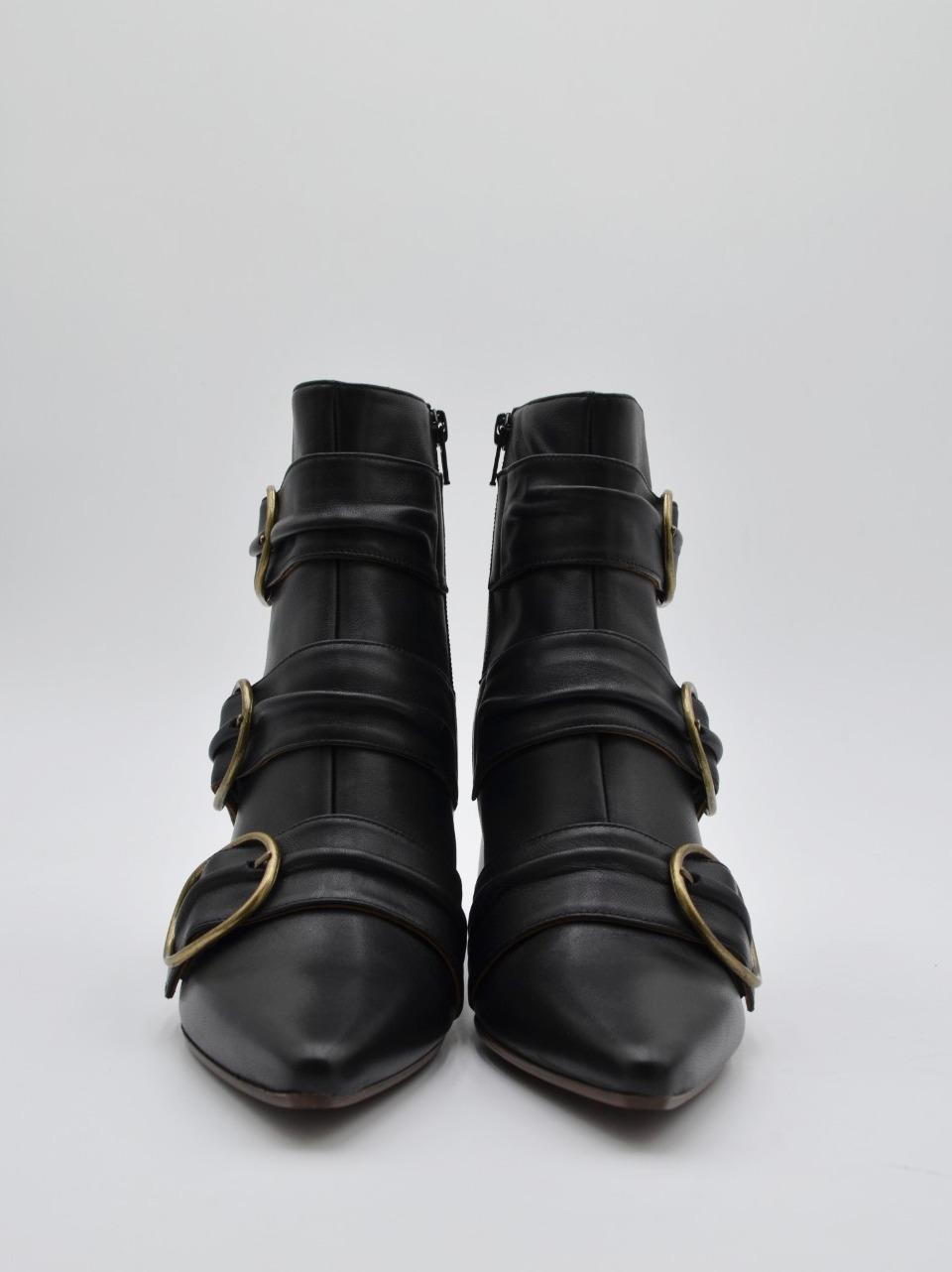 stivaletto con 3 fibbie tacco h 70 ABRASO NERO CHIE MIHARA