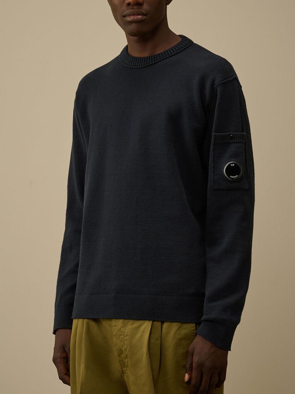 maglia cotone nylon stretch KN238A 110432A BL C.P COMPANY
