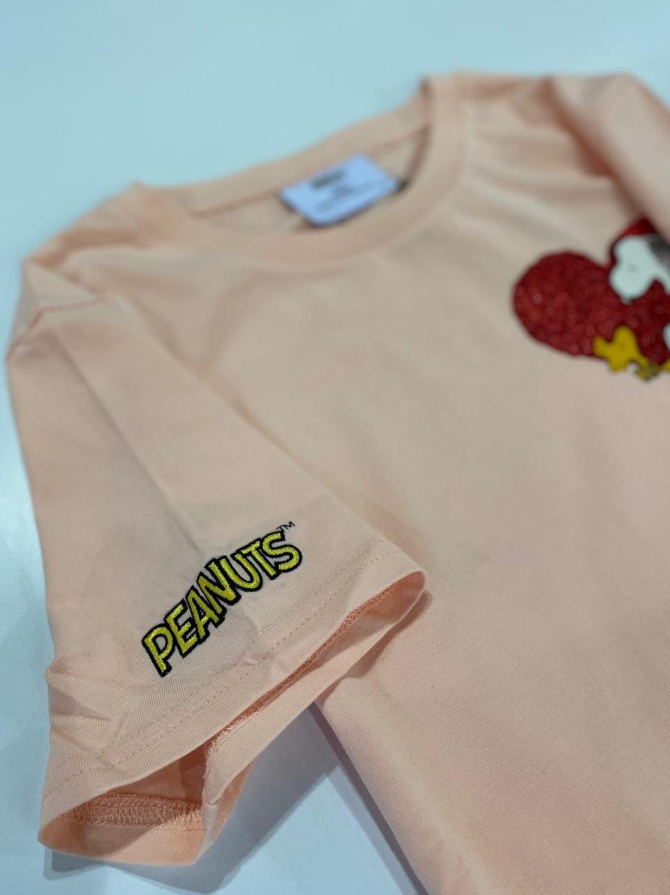 t shirt piccolo snoopy cuore T45220 R SUN 68