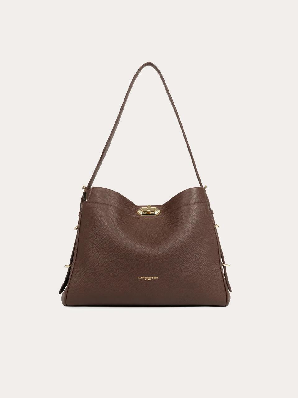 borsa shopping con chiusura 572106 MARRONE LANCASTER