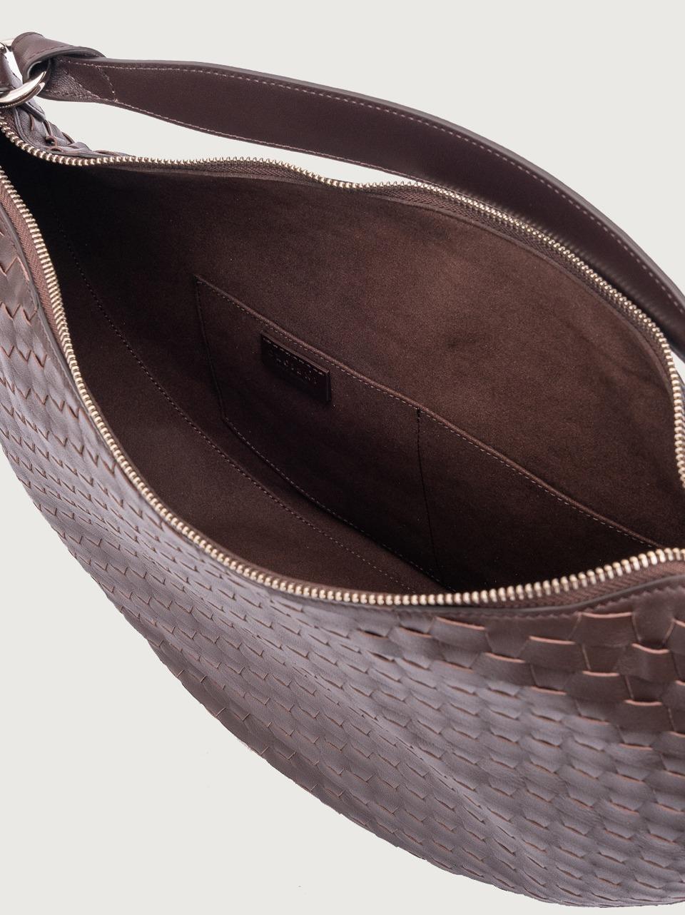borsa dumpling large B02184WOVEN CIOCCOLATO ORCIANI