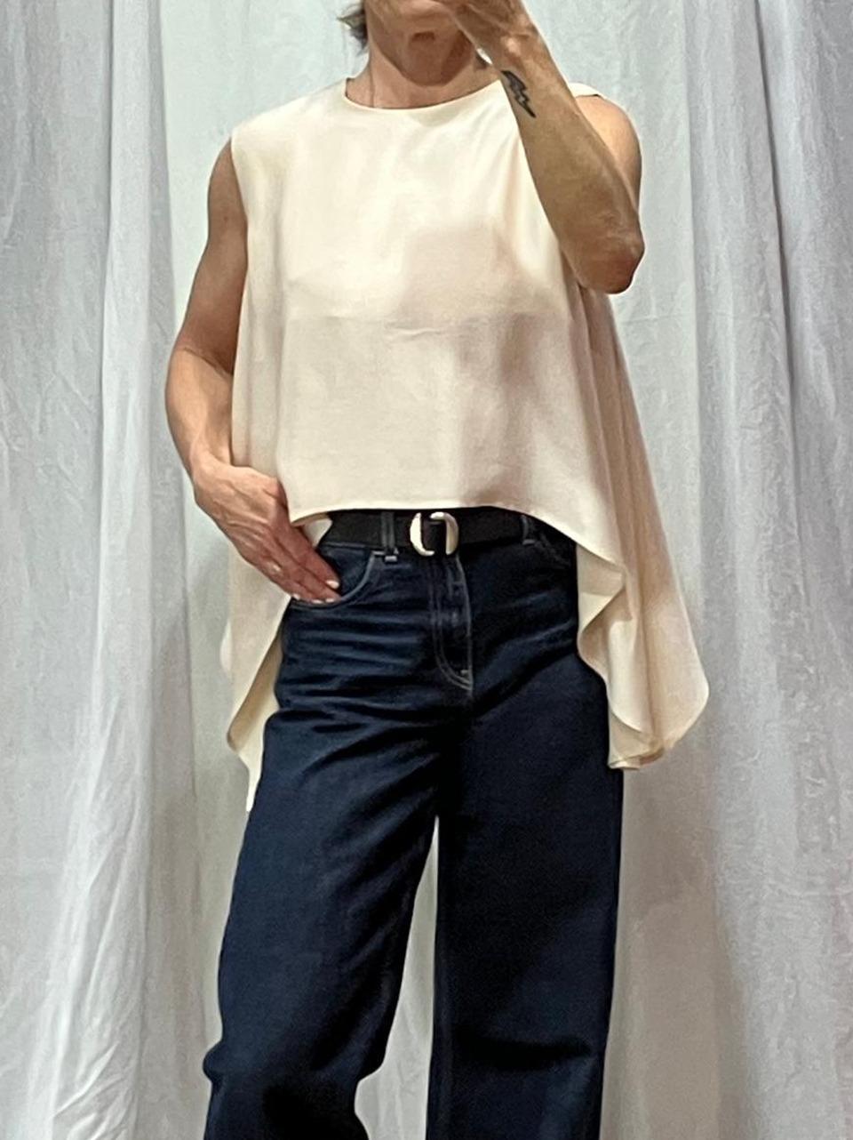 top con punte in raso 0048 A ELEh