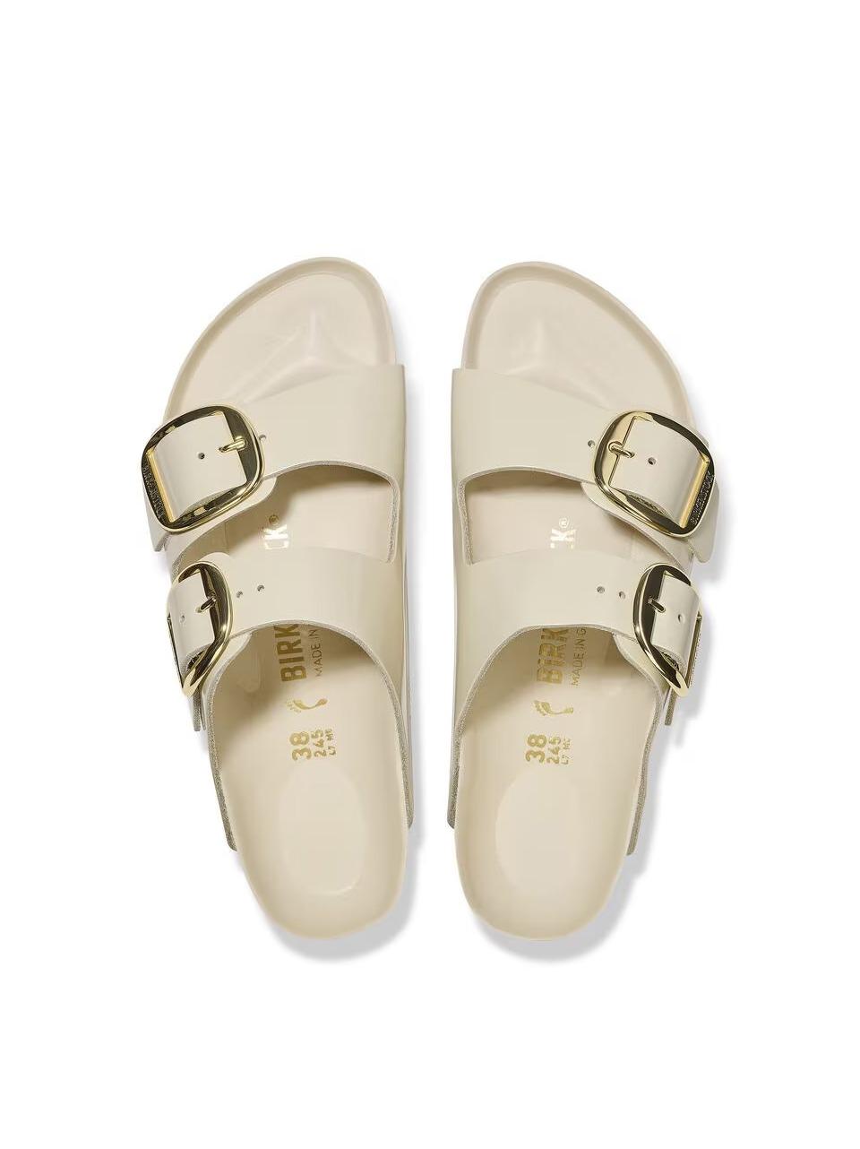 sabot arizona big buckle shine ARIZONA1026128 ECRU BIRKENSTOCK