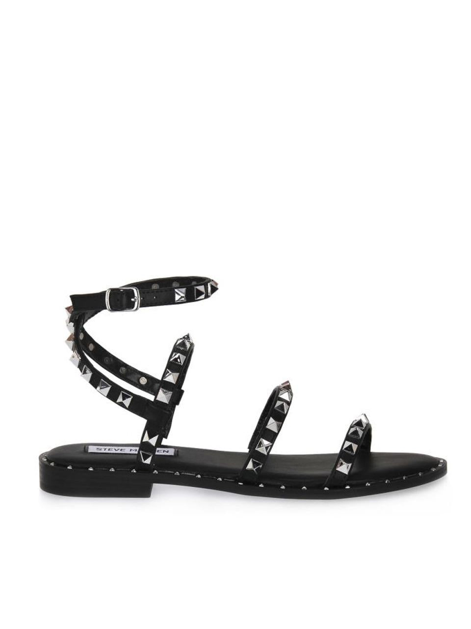 sandalo flat con borchie SMSTRAVEL BLACK MESCH STEVE MADDEN