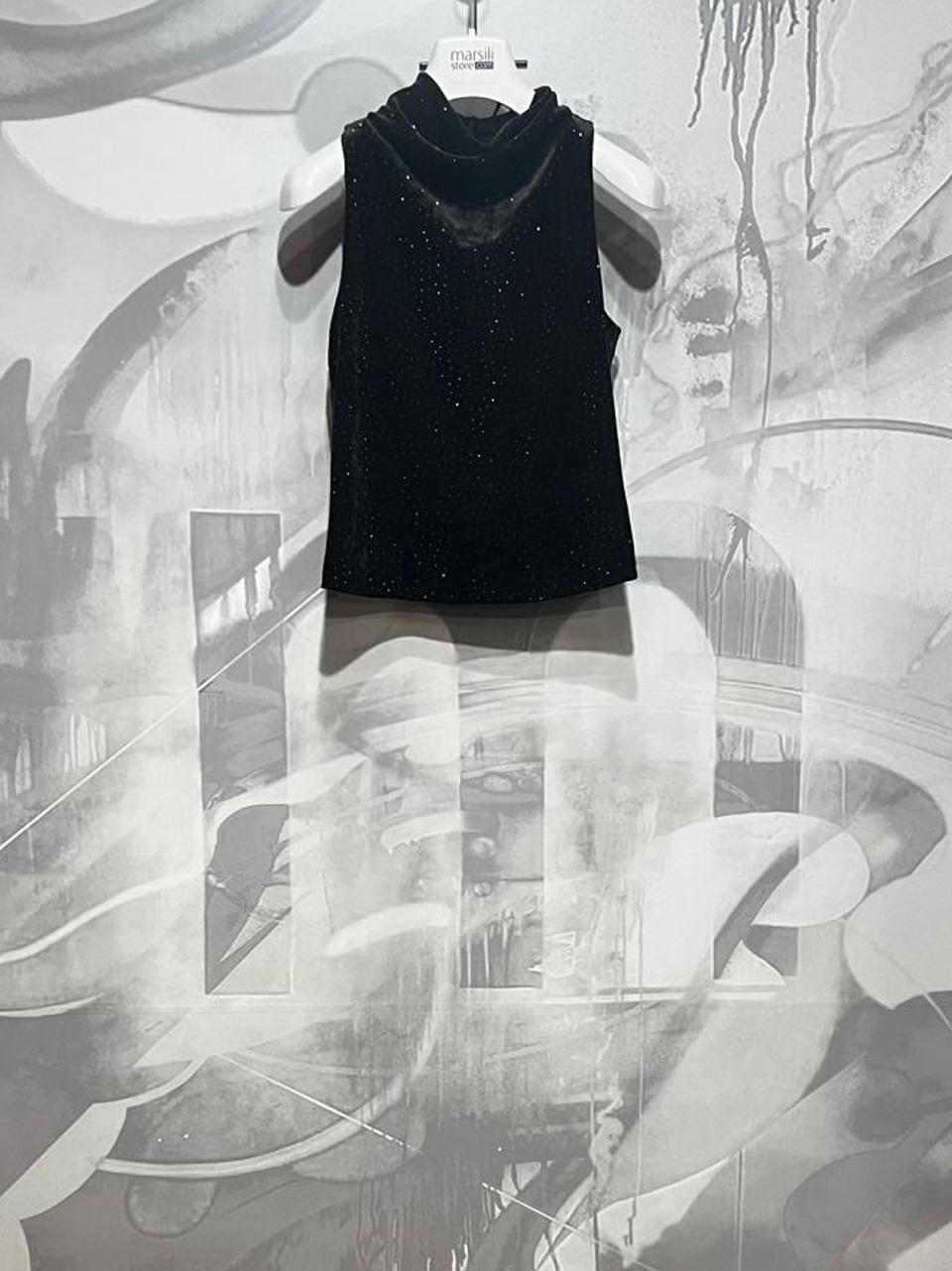 top velluto strass M38F1395 TMTM Souvenir