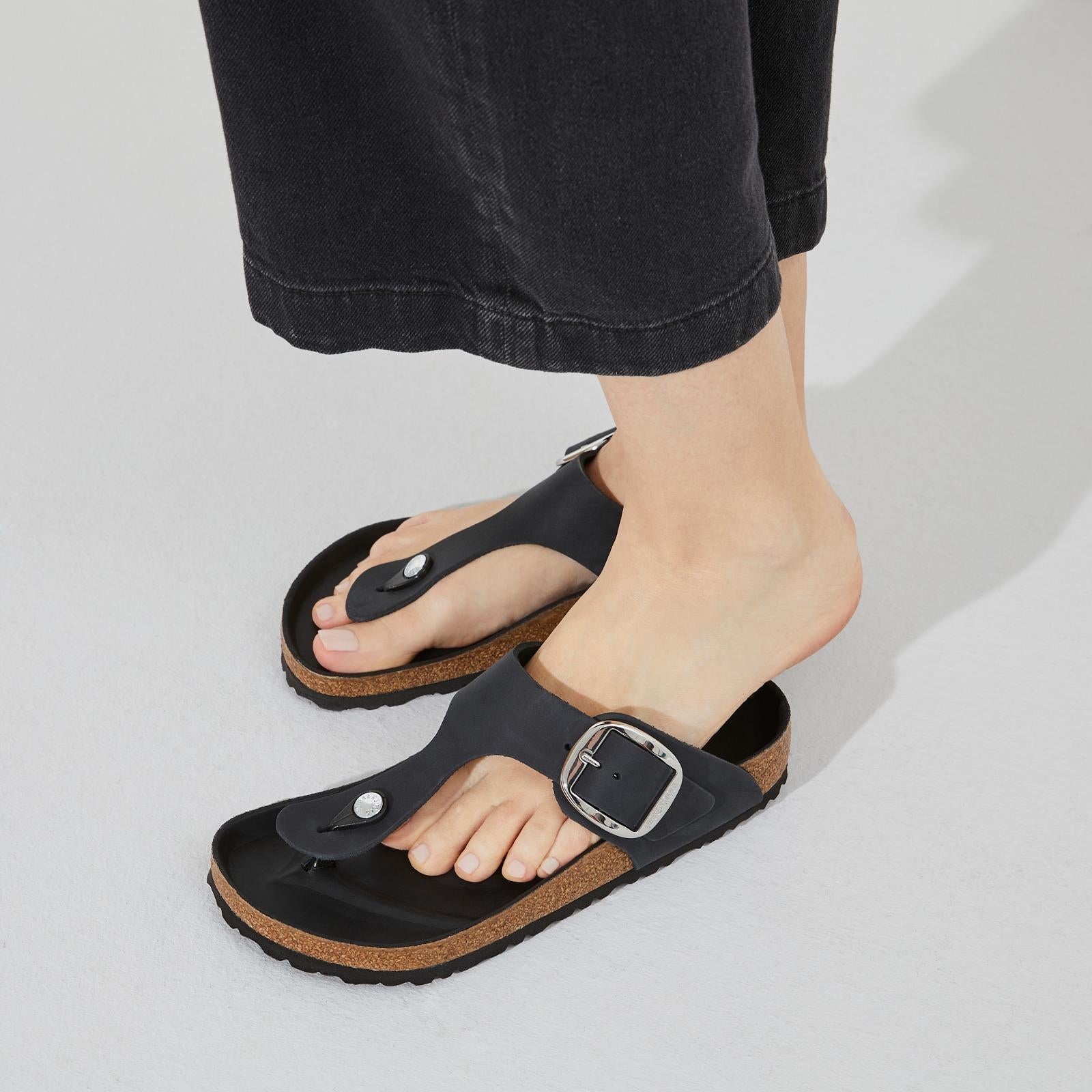 sandalo gizeh big buckle GIZEH1018753 BLACK BIRKENSTOCK
