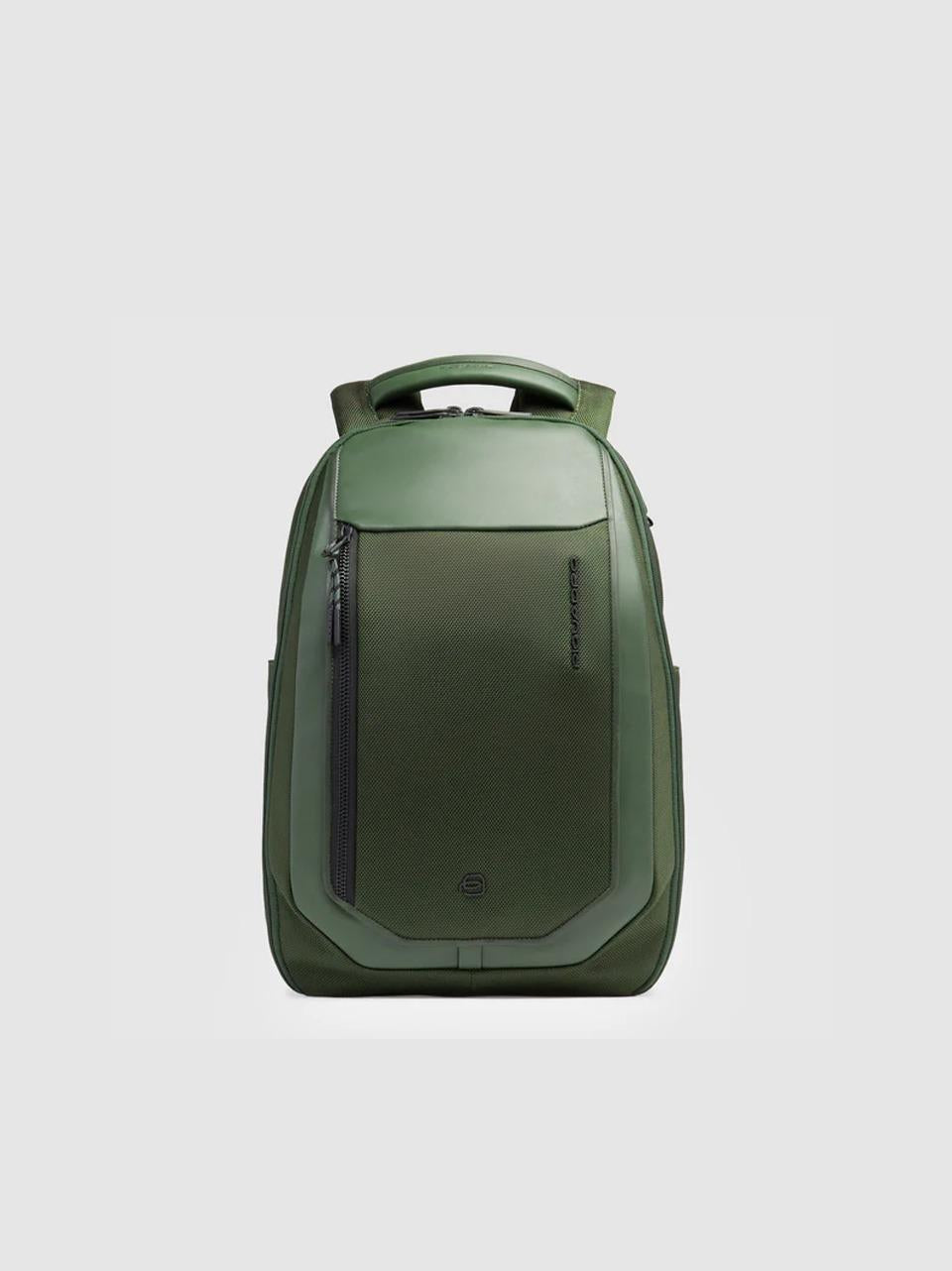 zaino 14'' tessuto riciclato e pelle CA6927S143 VERDE PIQUADRO
