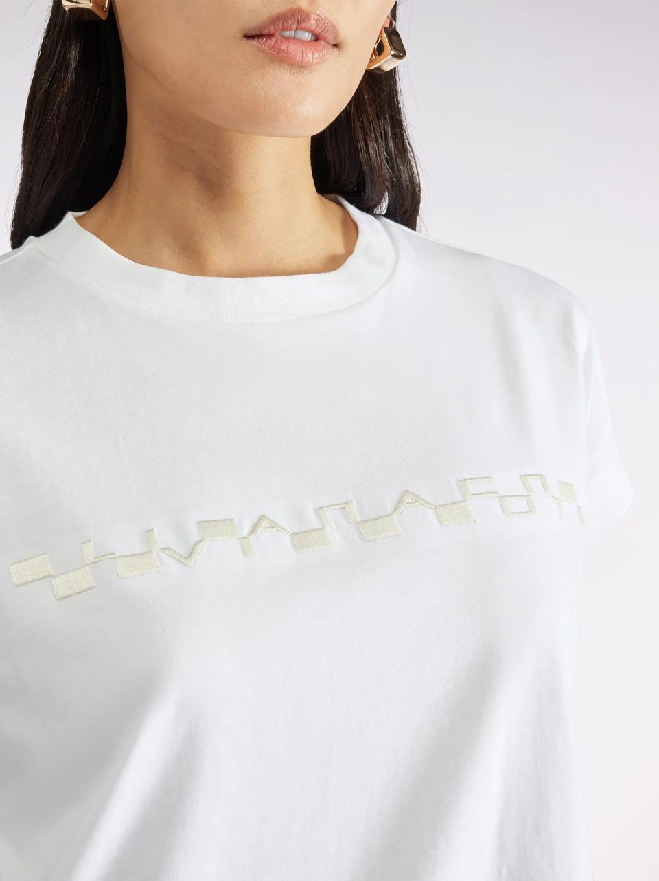 t shirt ricamo logo F5SW64 B LIviana conti