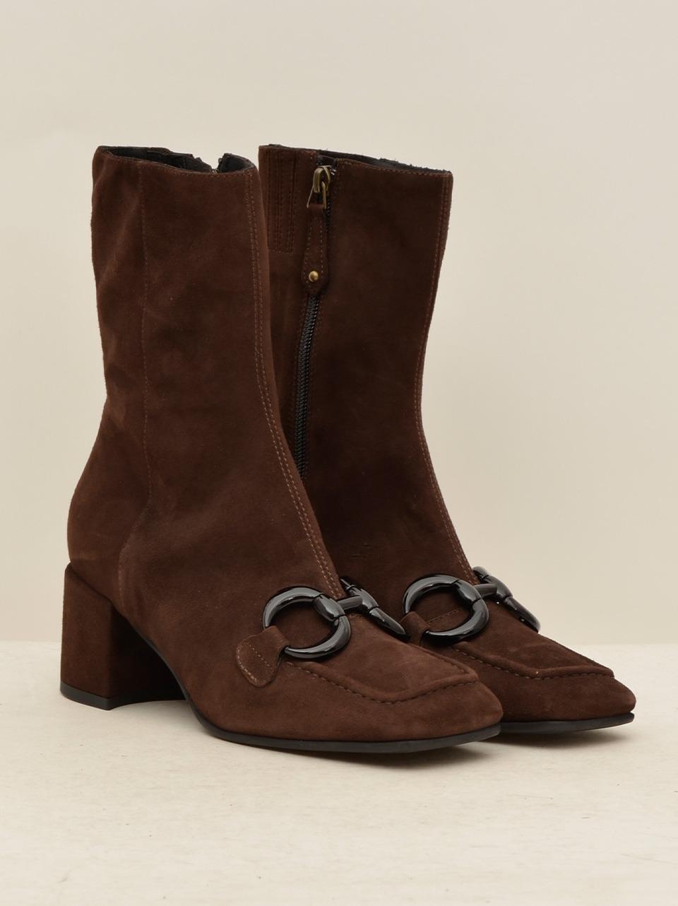 stivaletto con accessorio 9138 TESTA DI MORO BRUGLIA