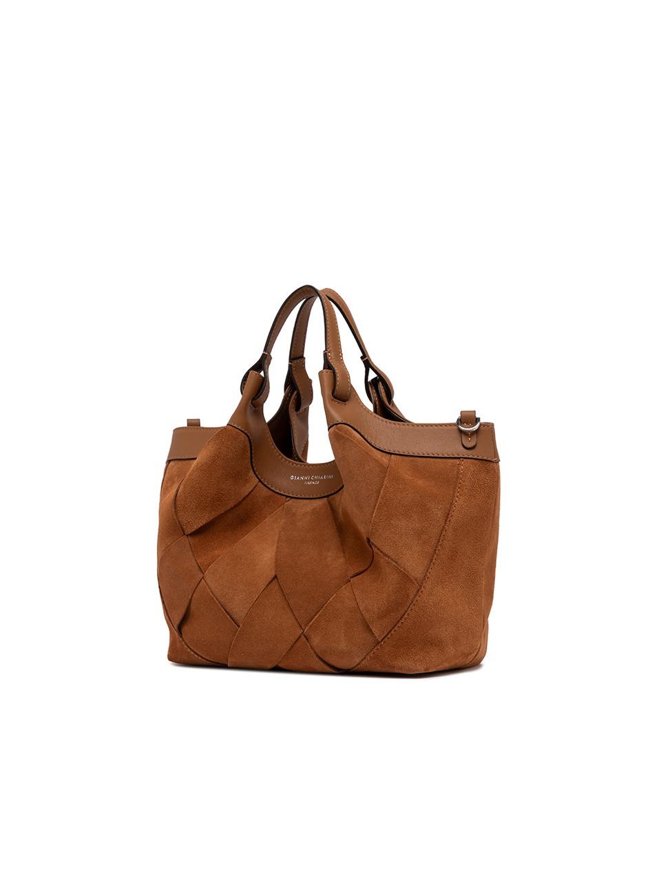 shopping dua media intrecciata BS12349 CARAMEL GIANNI CHIARINI