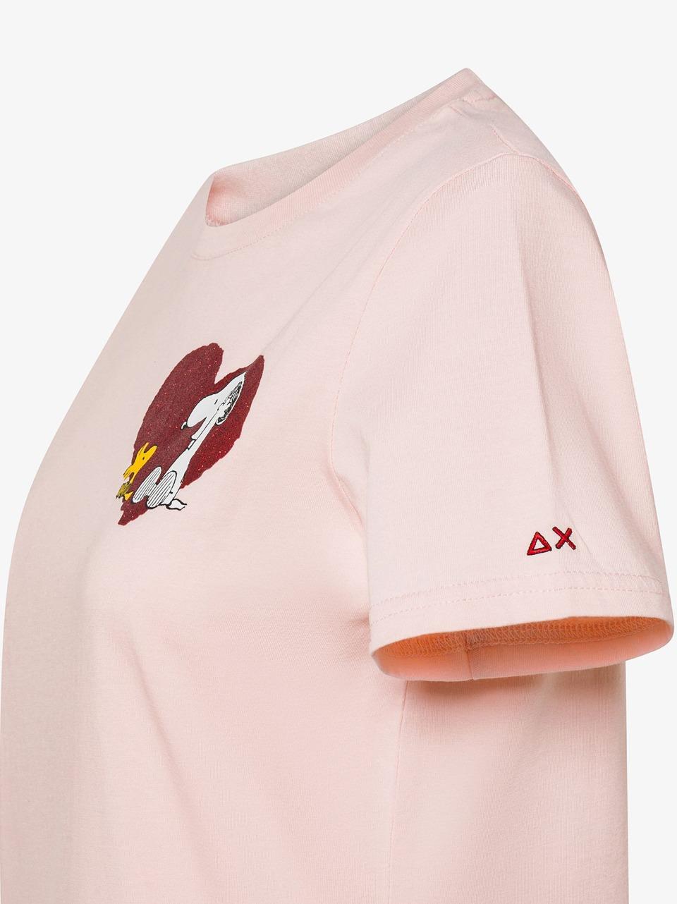 t shirt piccolo snoopy cuore T45220 R SUN 68