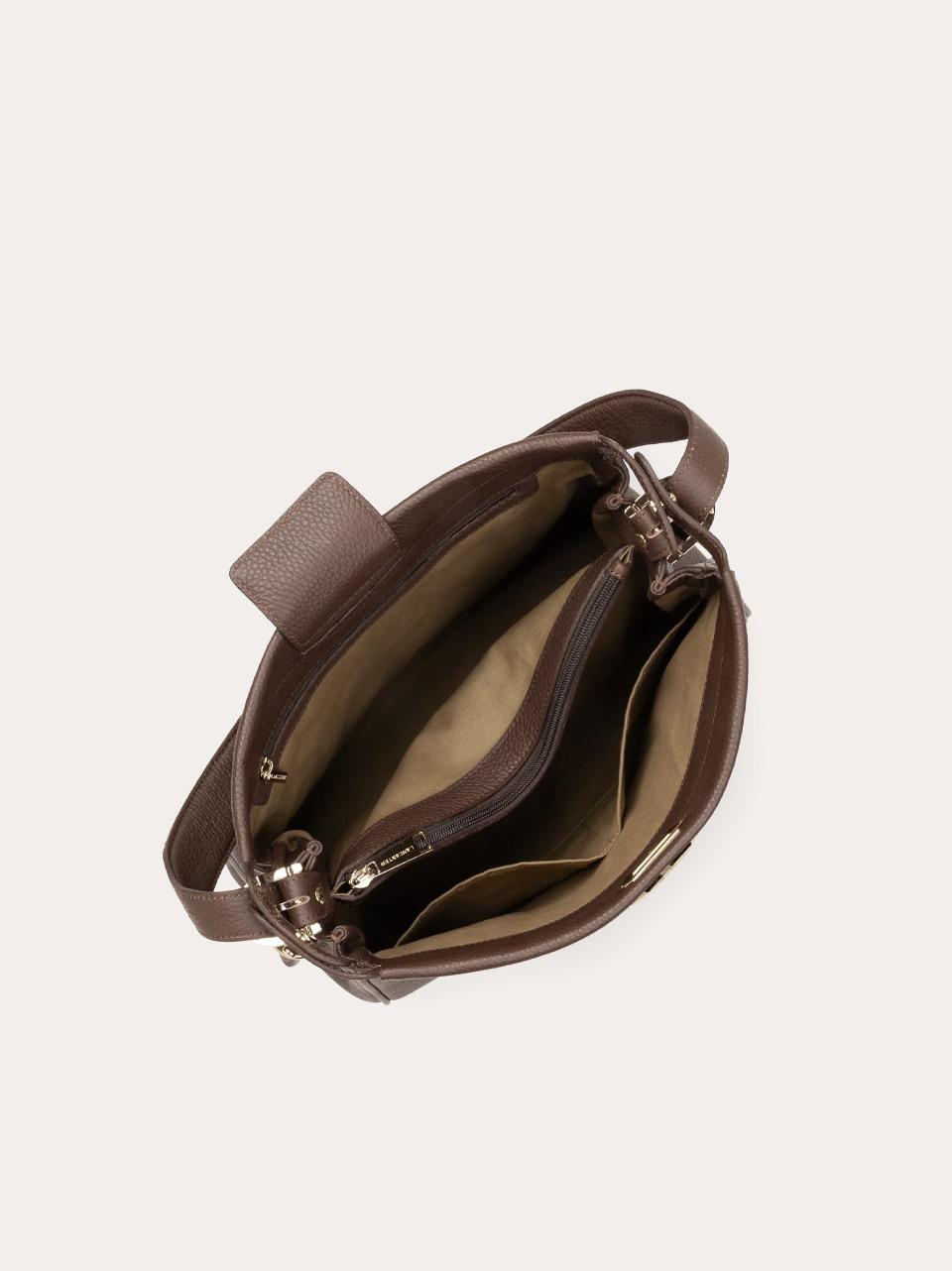 borsa shopping con chiusura 572106 MARRONE LANCASTER