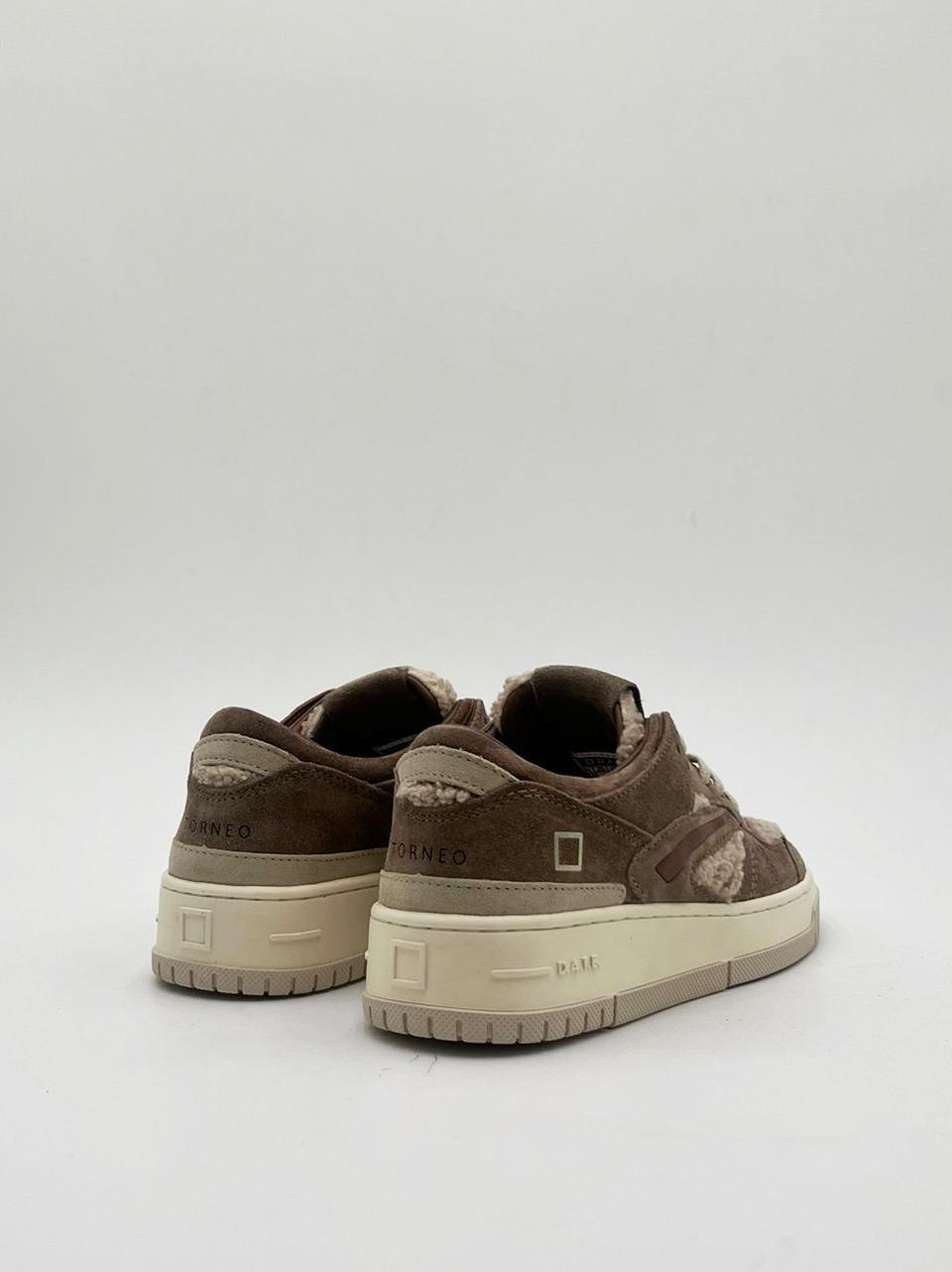 sneakers torneo in teddy W431-TO-TD-BI BEIGE D.A.T.E
