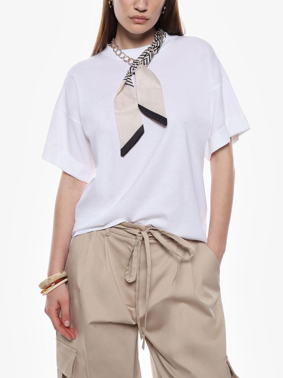 t shirt con foulard TW69JGT B SELECTED