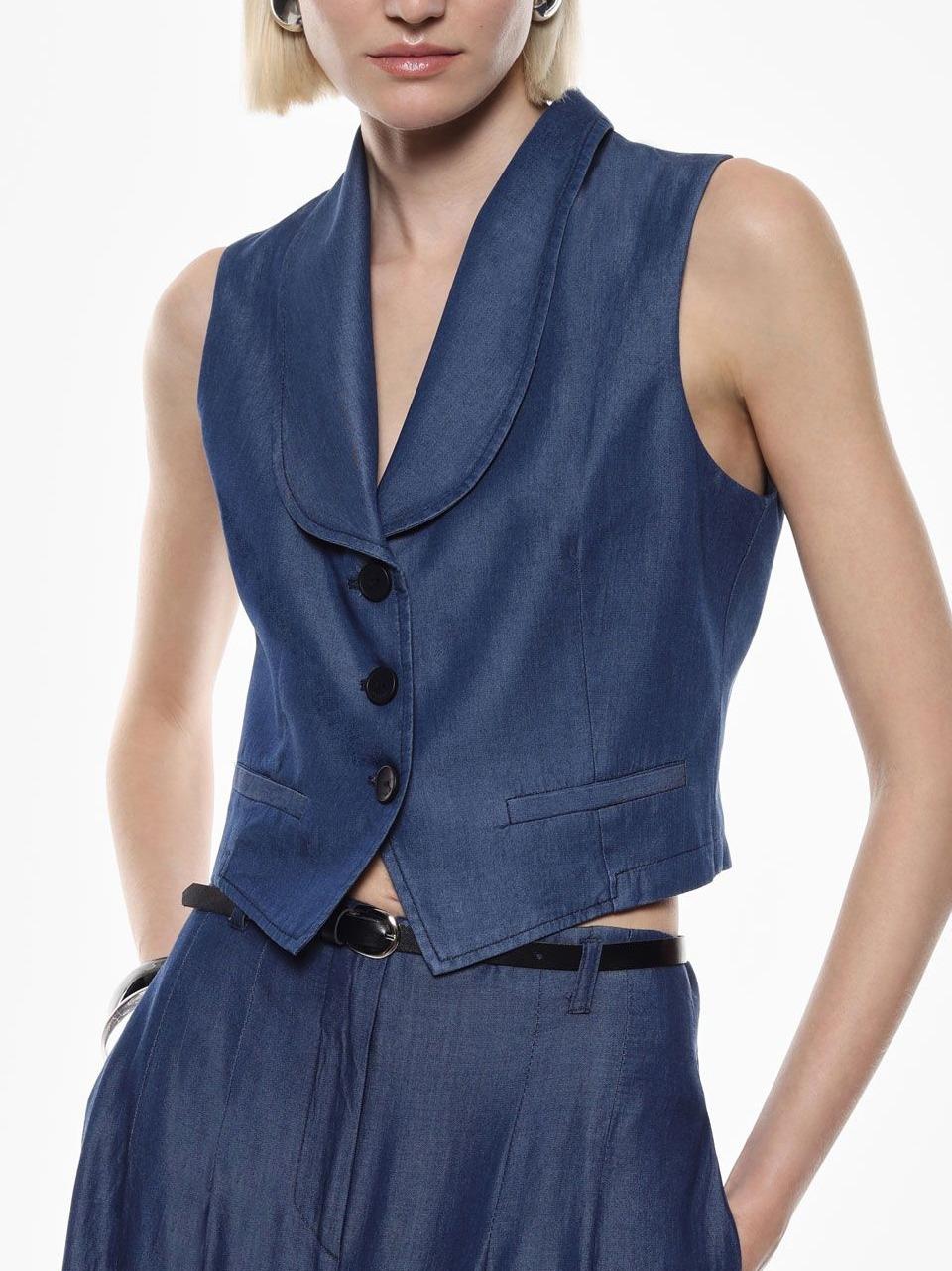 gilet in denim LC94JYVL 1670 SELECTED