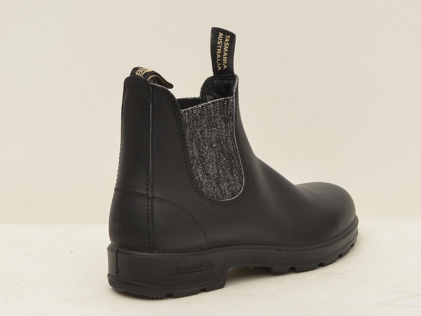 beatles elastico glitter silver 2032 BC BLACK LEATHER Blundstone