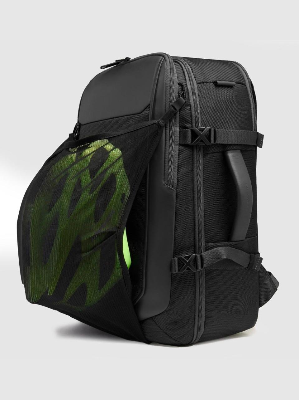zaino viaggio tessuto riciclato e pelle CA6929S143BM NERO PIQUADRO