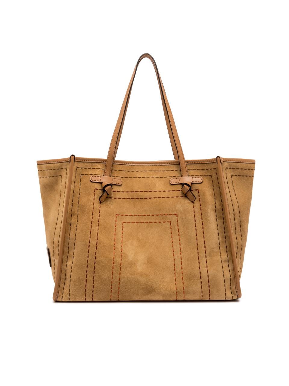 borsa marcella grande camoscio impunturato BS11720 PEANUT MARCELLA CLUB by gianni chiarini