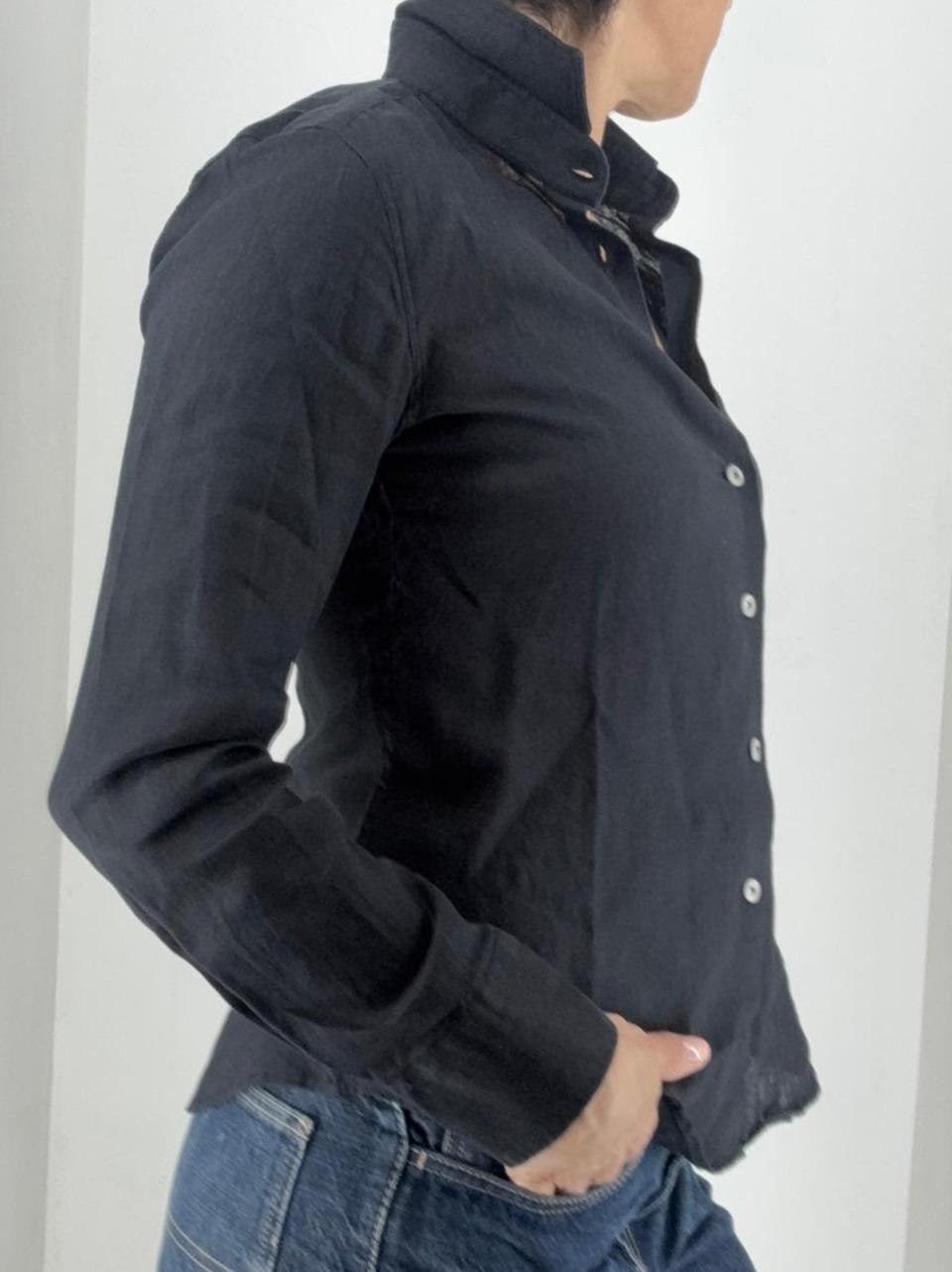 camicia in lino PAOLA D050 NNER BASTONCINO