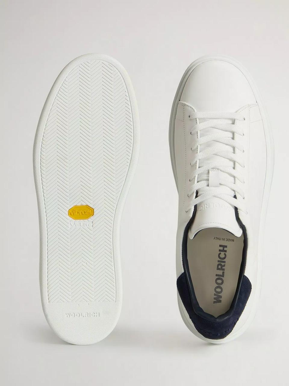 sneakers classic court WFM251.2000 BIANCO BLU WOOLRICH