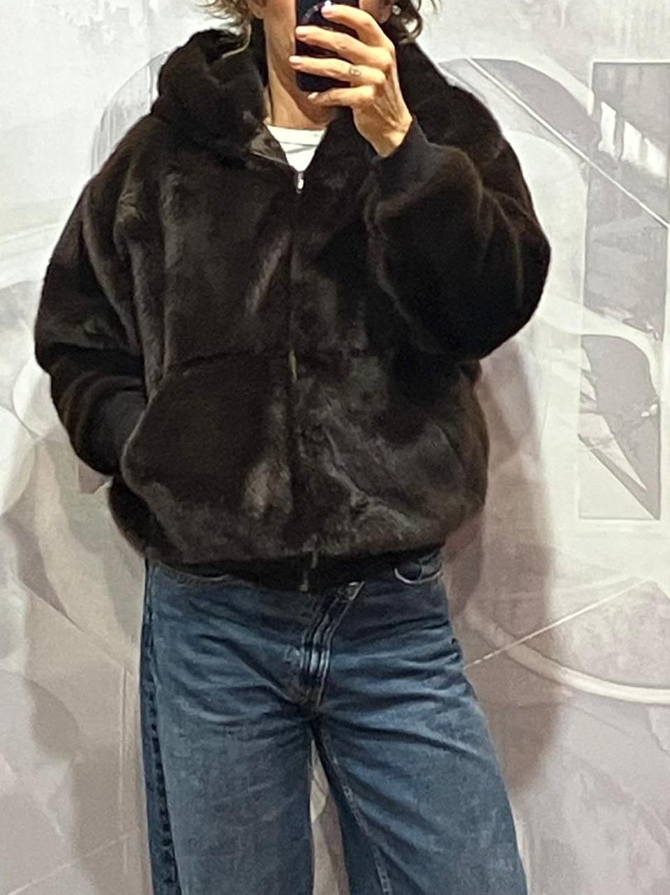 pelliccia eco cappuccio M38F0166 V Souvenir