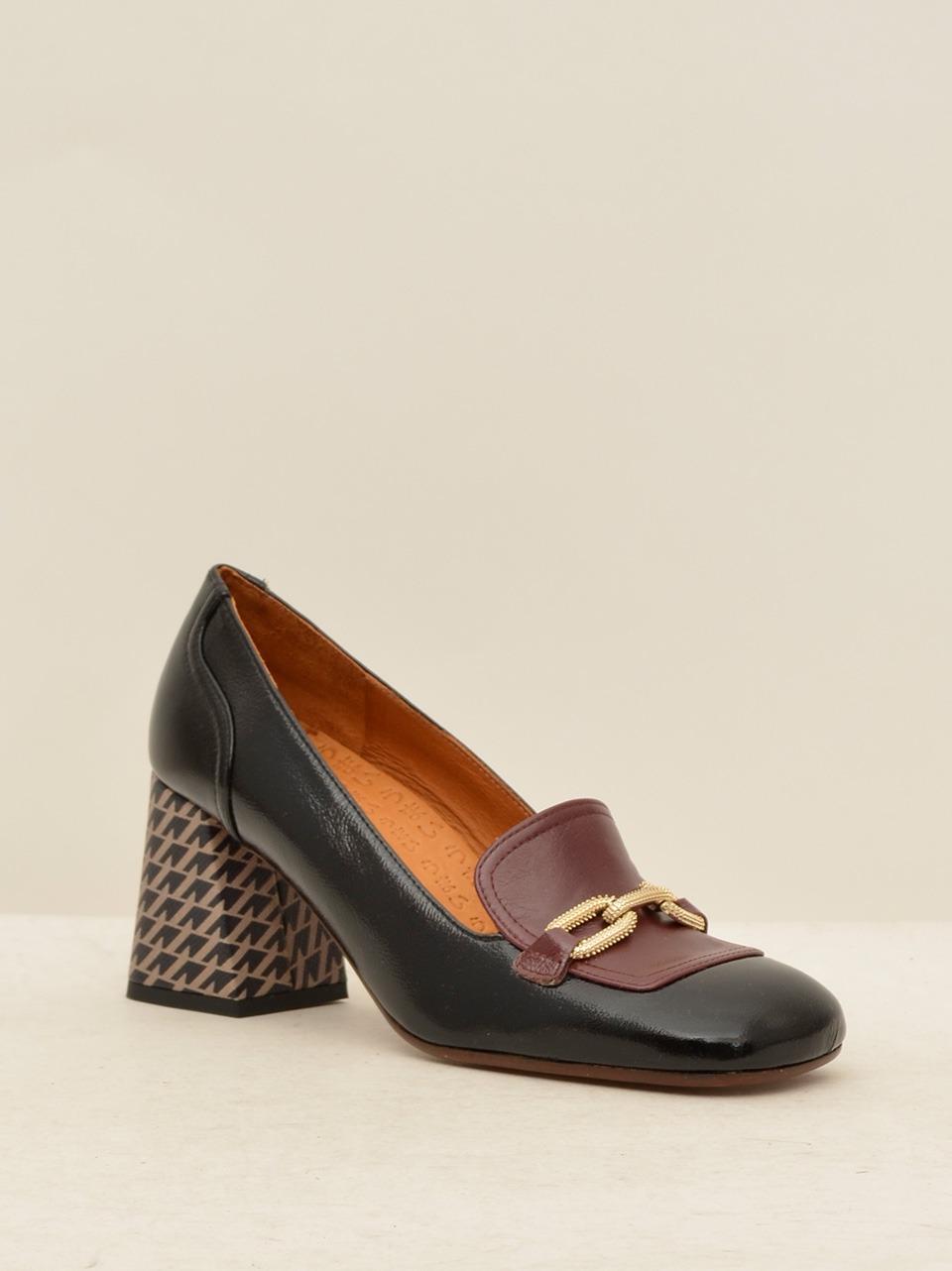 mocassino con passante tacco optical h 60 mm SOTEL NERO CHIE MIHARA