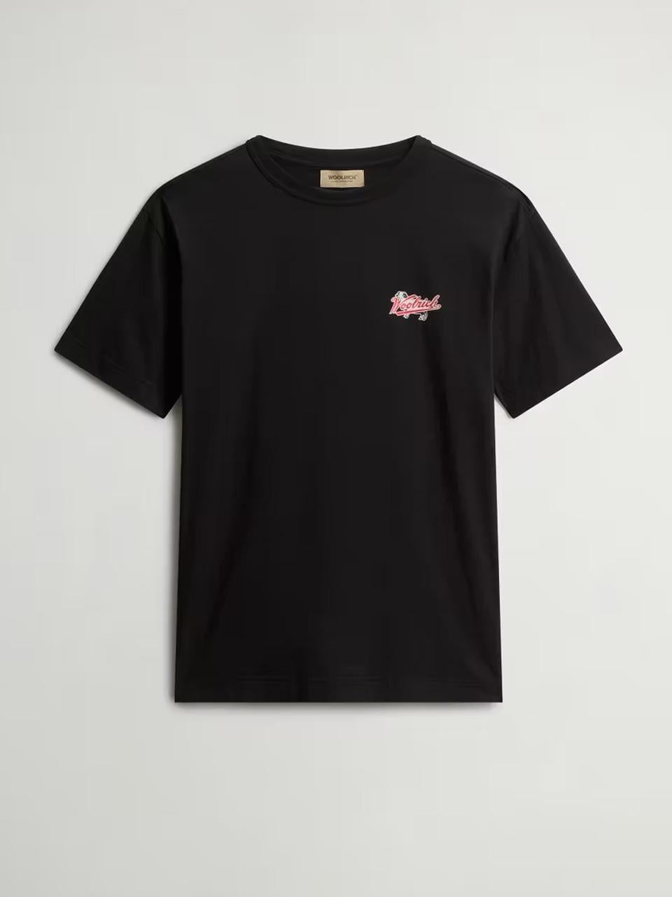 t shirt logo rosso TE2005UT5334 N WOOLRICH