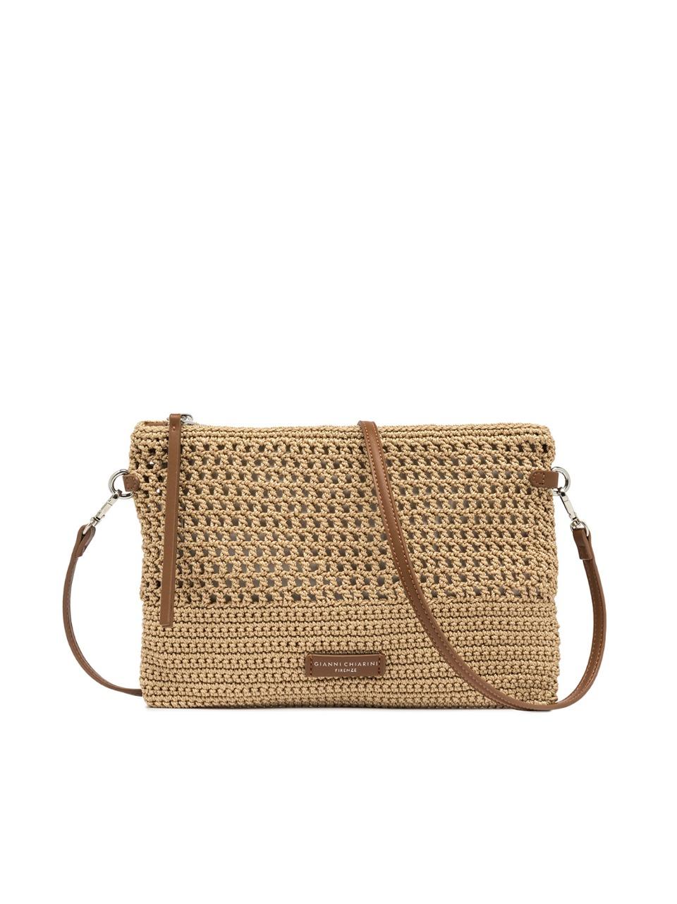 pochette tessuto uncinetto BS11580 NATURALE GIANNI CHIARINI