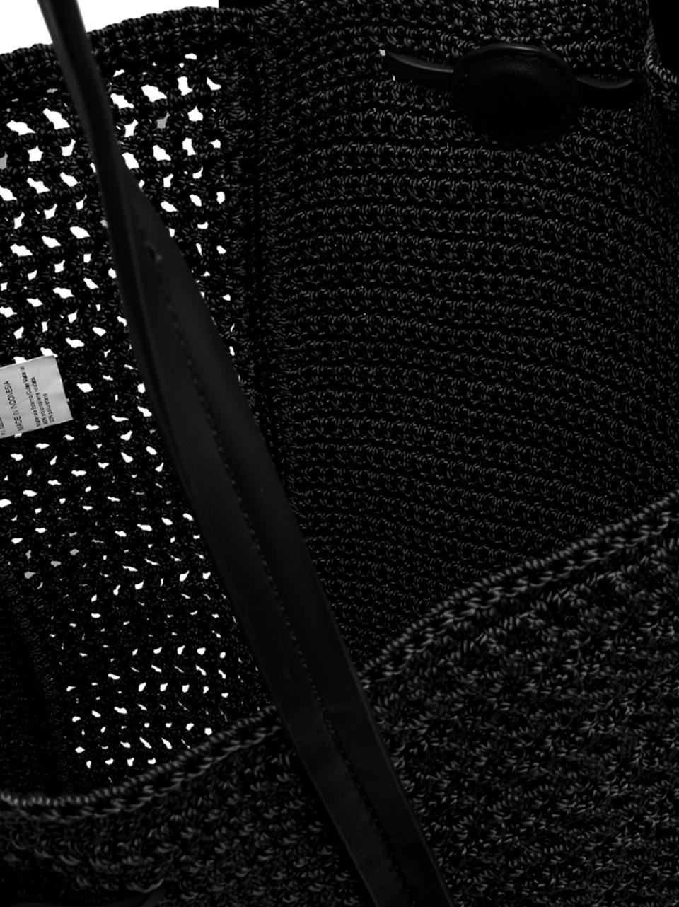 shopping verticale tessuto uncinetto BS11581 NERO GIANNI CHIARINI