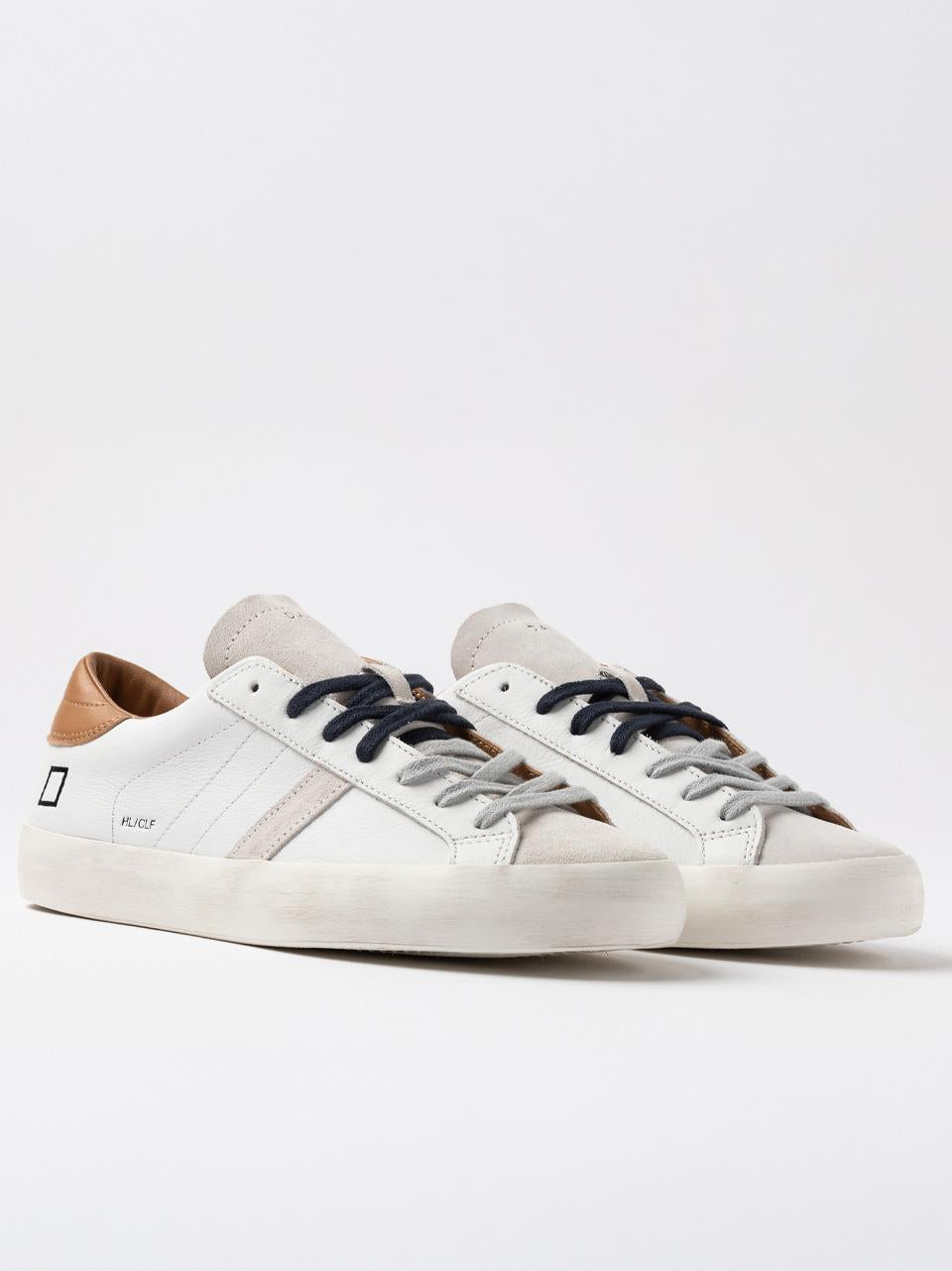 sneakers hill low M441-HL- WIWHITE CUOIO D.A.T.E