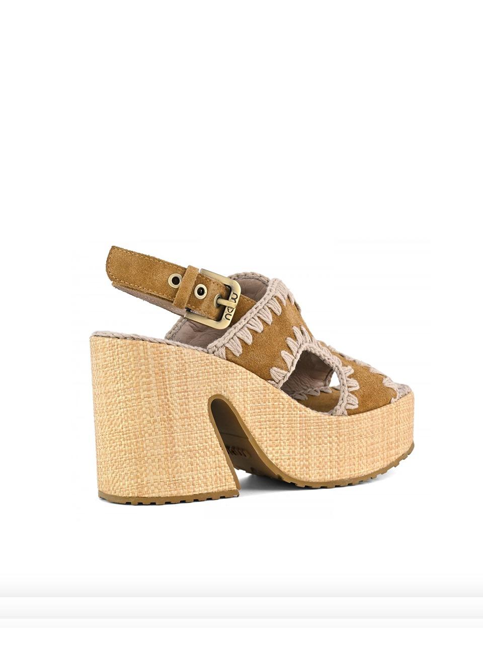 raffia platform with back stra MU SW721002A COG MOU