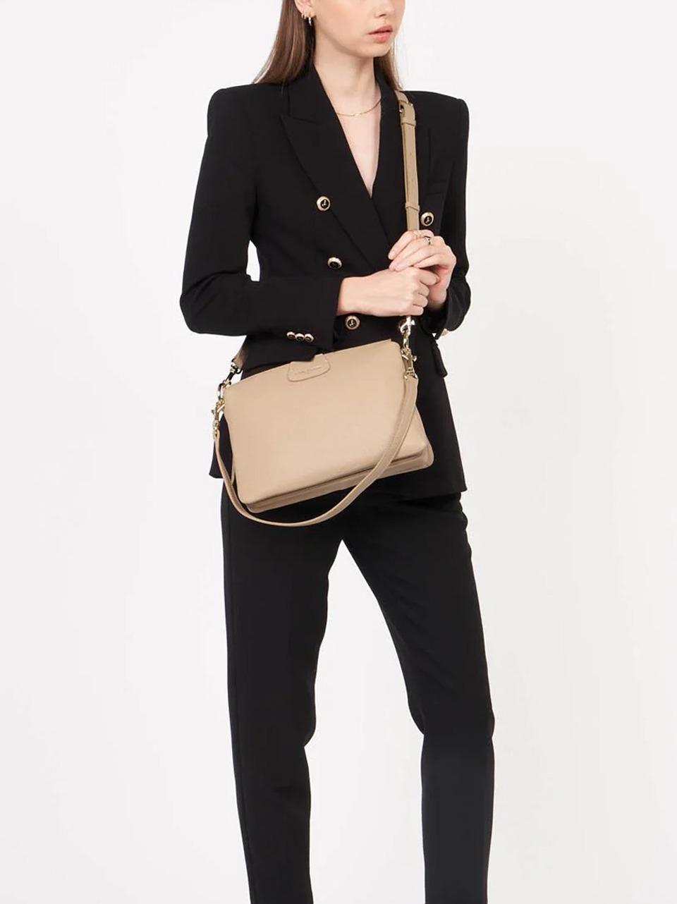 borsa 3 soffietti grande 529-74 BEIGE LANCASTER